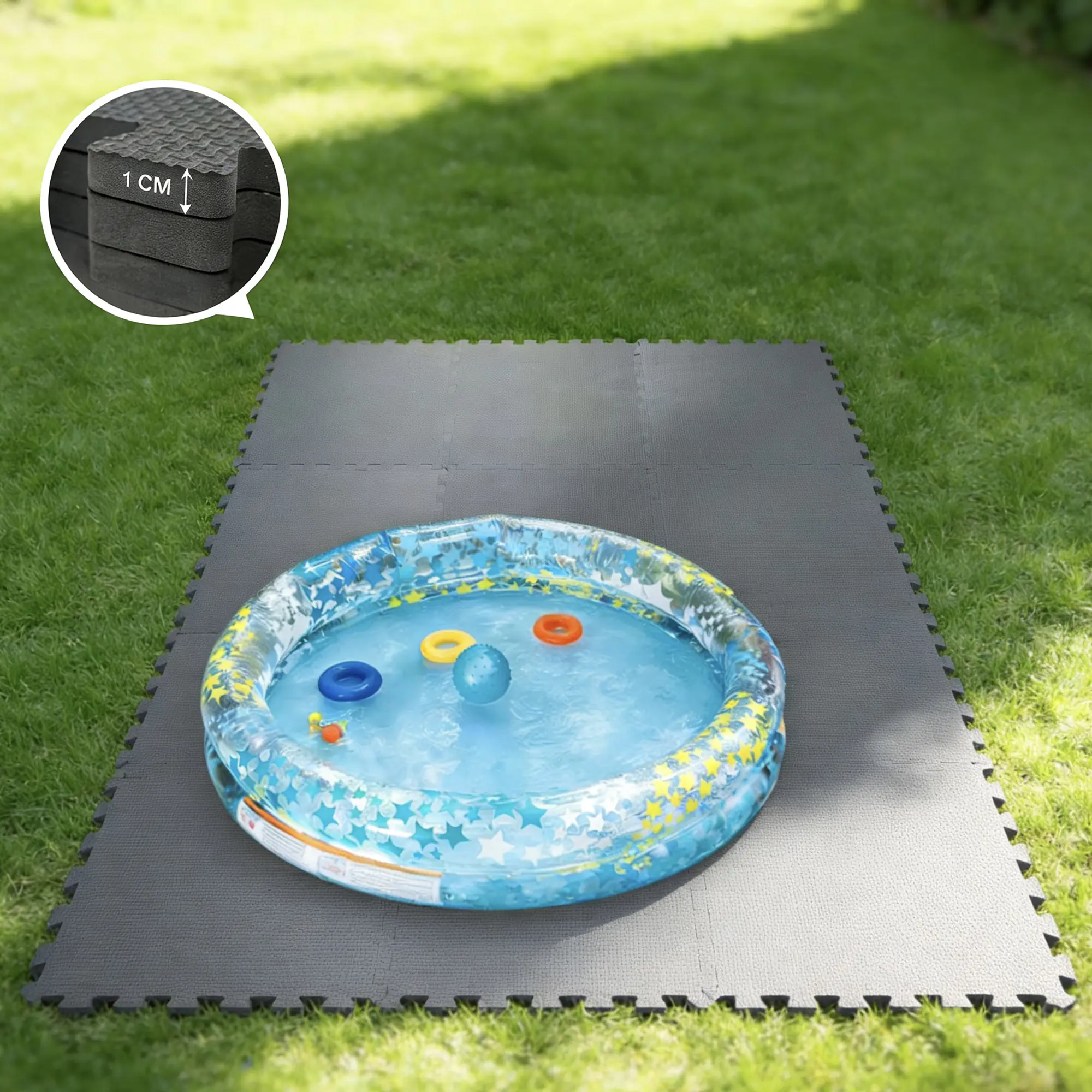 Primaster Poolbodenschutzmatte 50 x 50 x 1 cm - 9er Pack