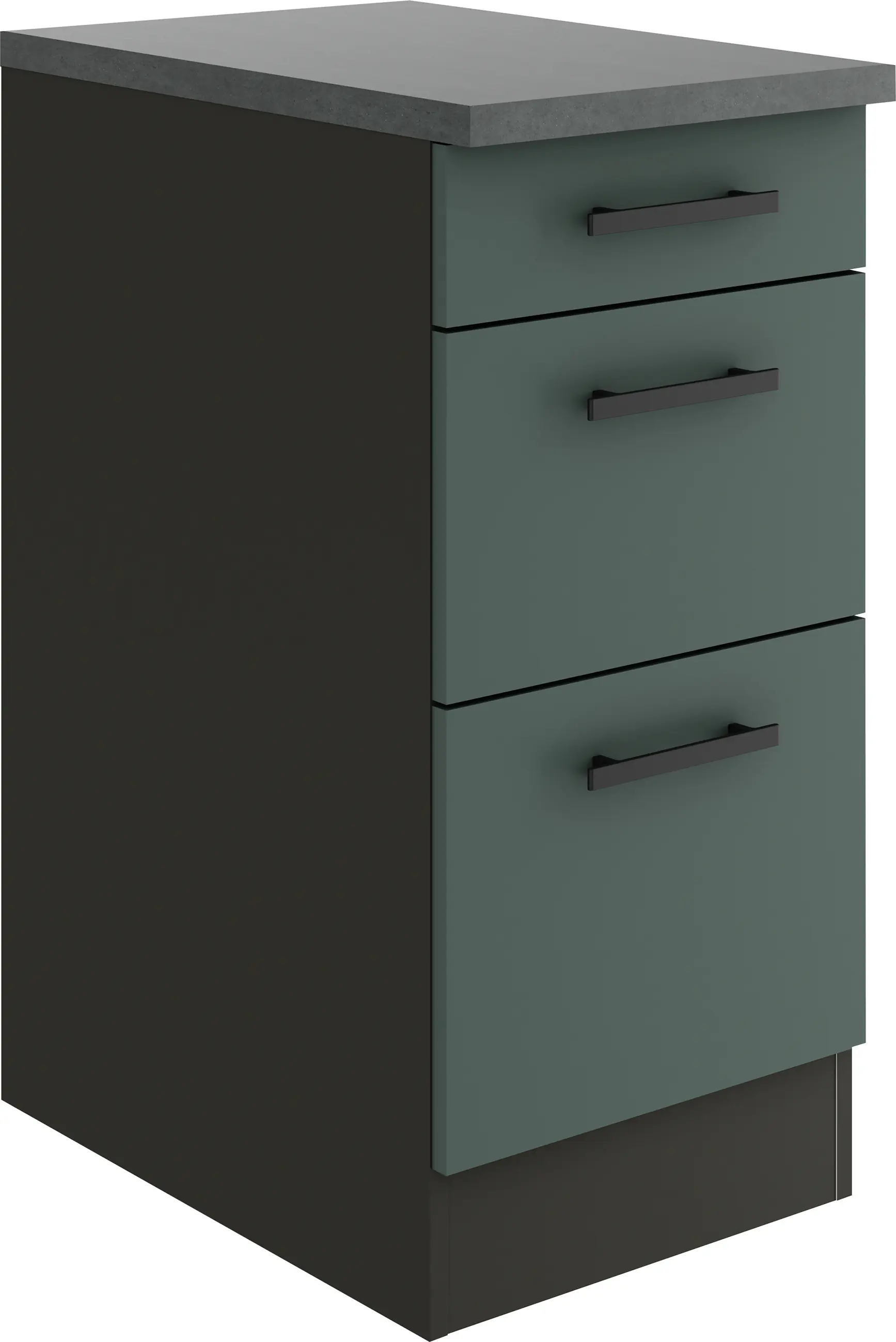 Optifit Unterschrank Verona 405 steingrün/anthrazit matt 40 cm