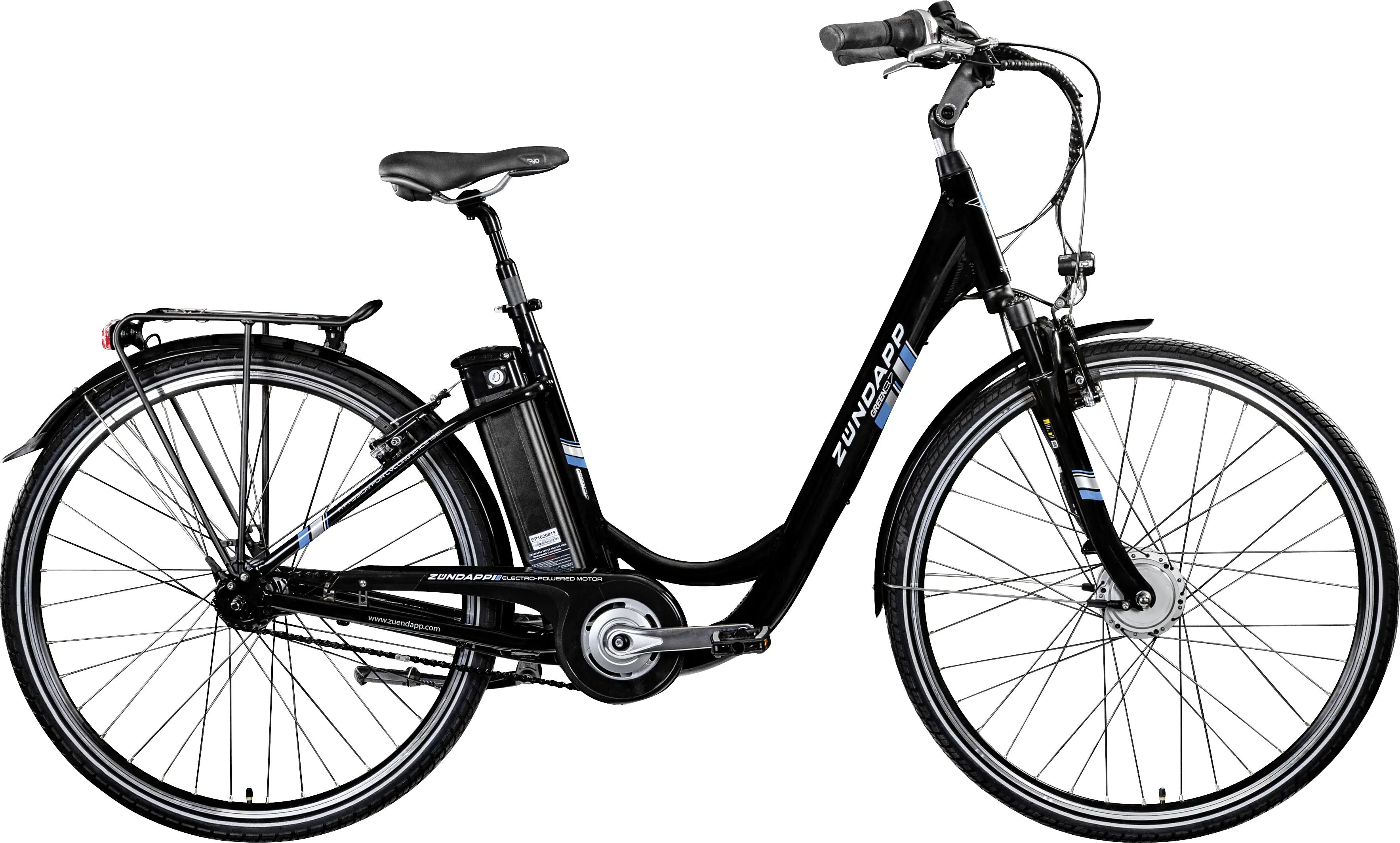 Zündapp E-Bike City Green 3.7 700c Damen 28 Zoll RH 48cm 7-Gang 374 Wh schwarz blau Zündapp E-Bike City Green 3.7 700c Damen 28 Zoll RH 48cm 7-Gang 374 Wh schwarz blau
