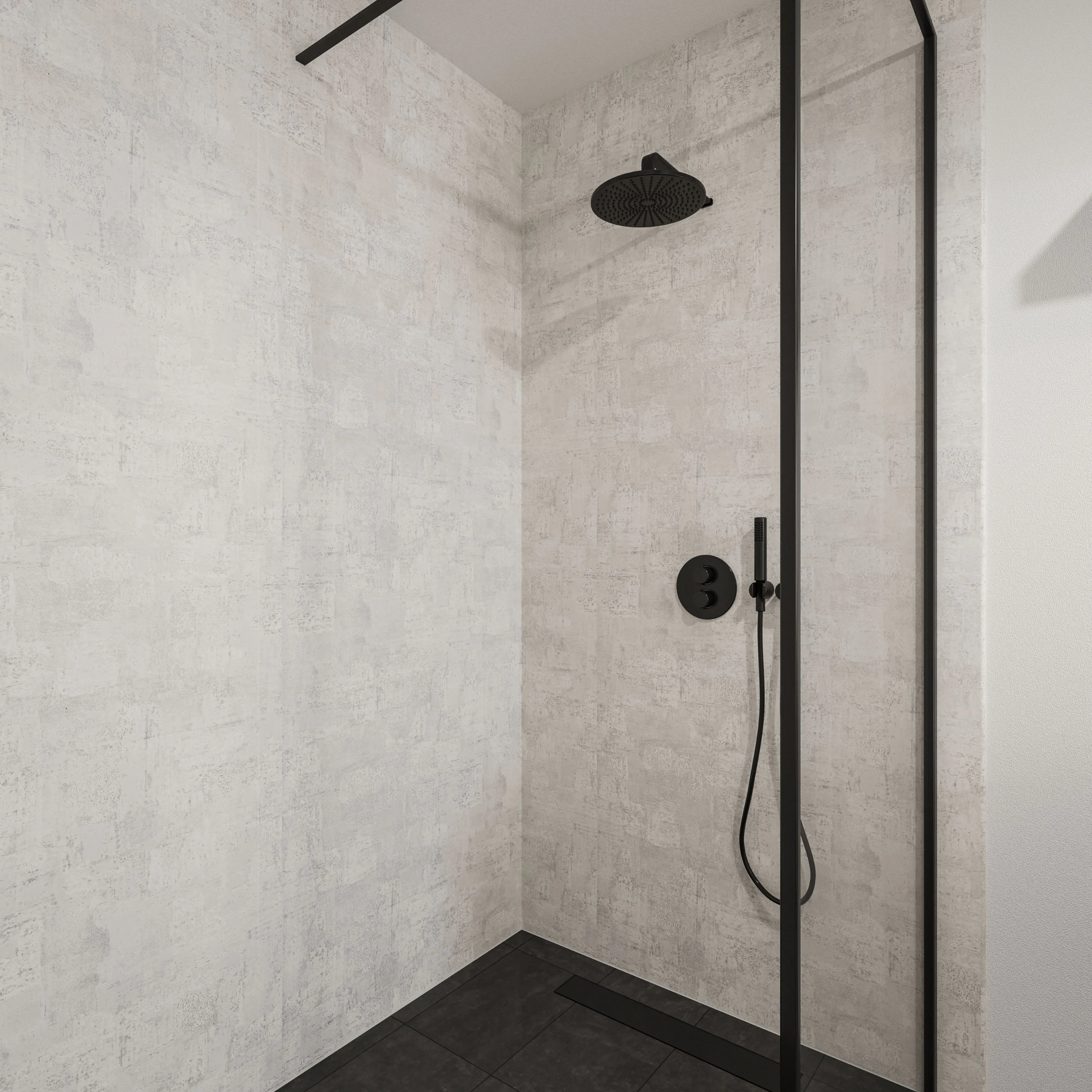 Wetwall Elite Wandpaneel  Light Stone 120 x 242 cm mit Nut & Feder