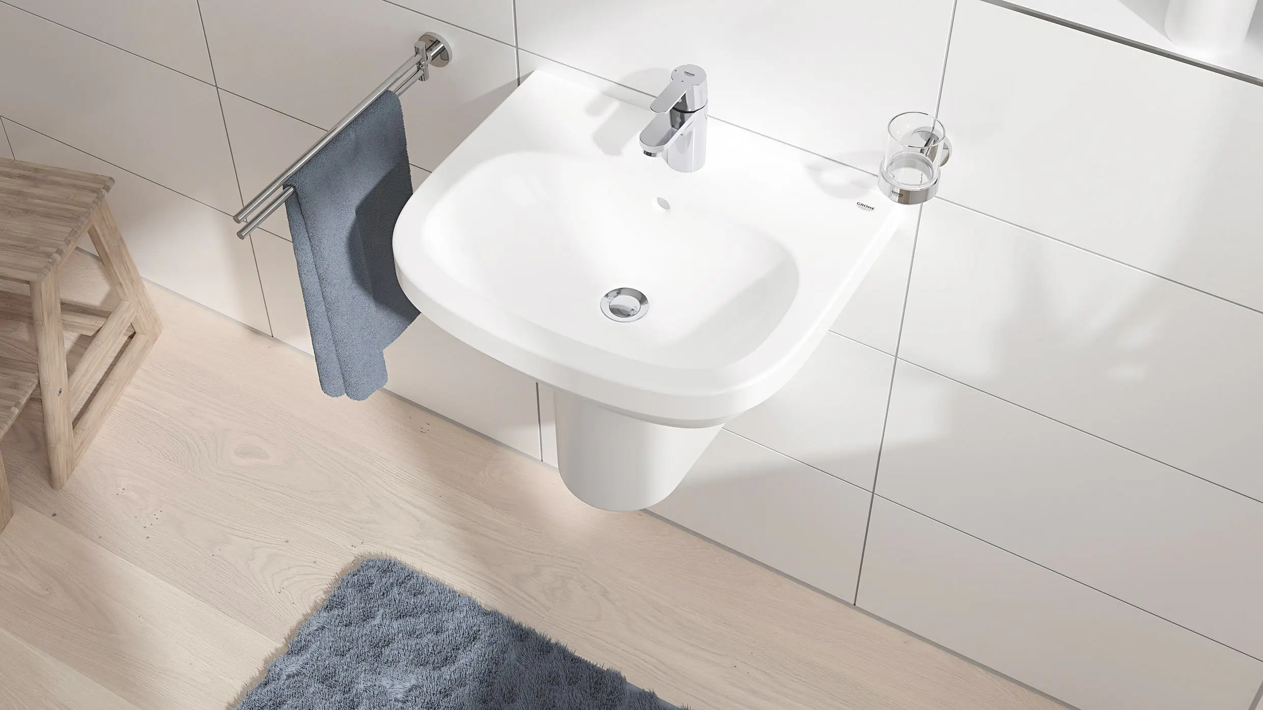 Grohe Waschtischarmatur Get verchromt, S-Size, Energie-Spar-Funktion