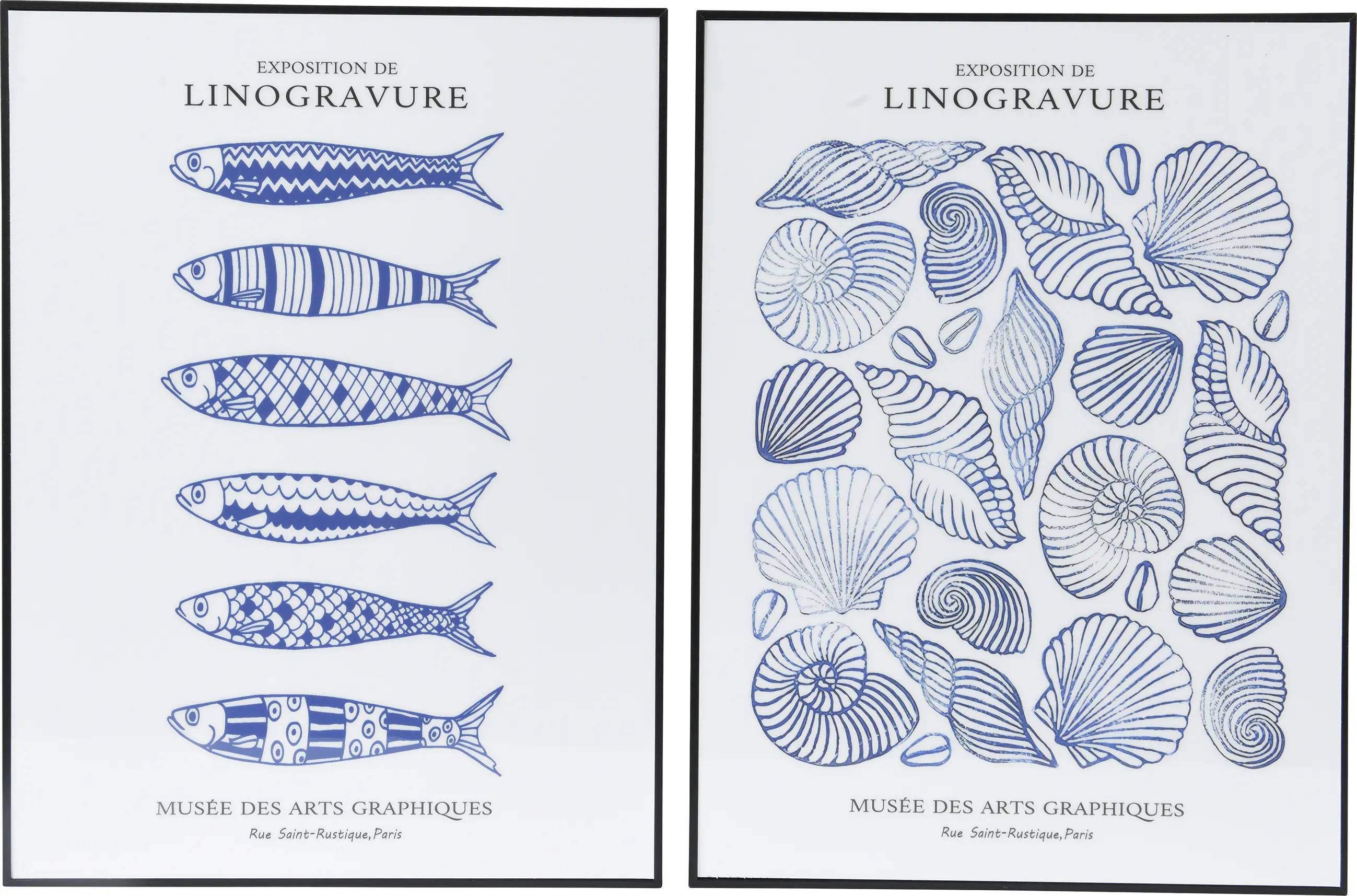 Kaemingk Gemälde Linogravure Papier 2-fach sortiert 40 cm