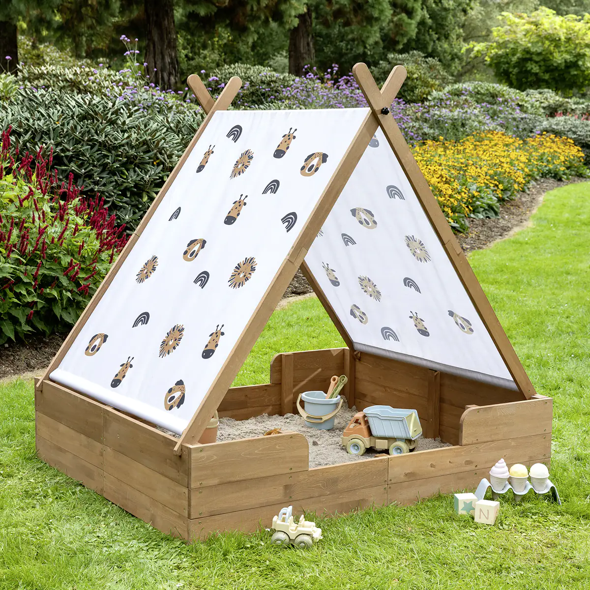 4047895800267_2613823 Muddy Buddy Sandkasten Safari Seeker 140 x 120 x 140 cm