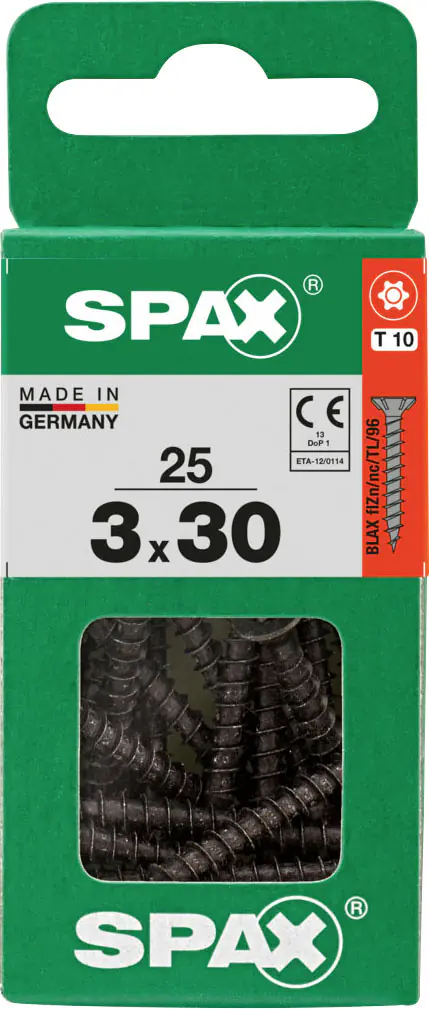 Spax Universalschrauben 3 x 30 mm T10 Vollgewinde - 25 Stk. 