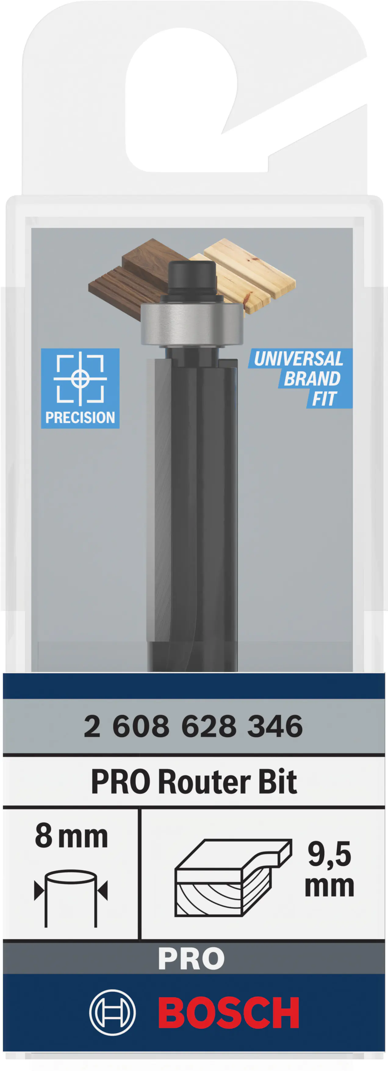 Bosch Laminat-Bündigfräser 8 mm D1 9,5 mm L 25,4 mm G 68 mm