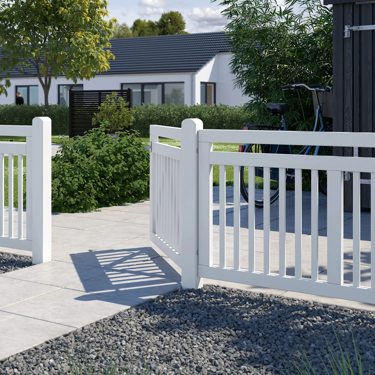 Plus Tor Linea 100 x 80 cm RAL 9010 Weiß