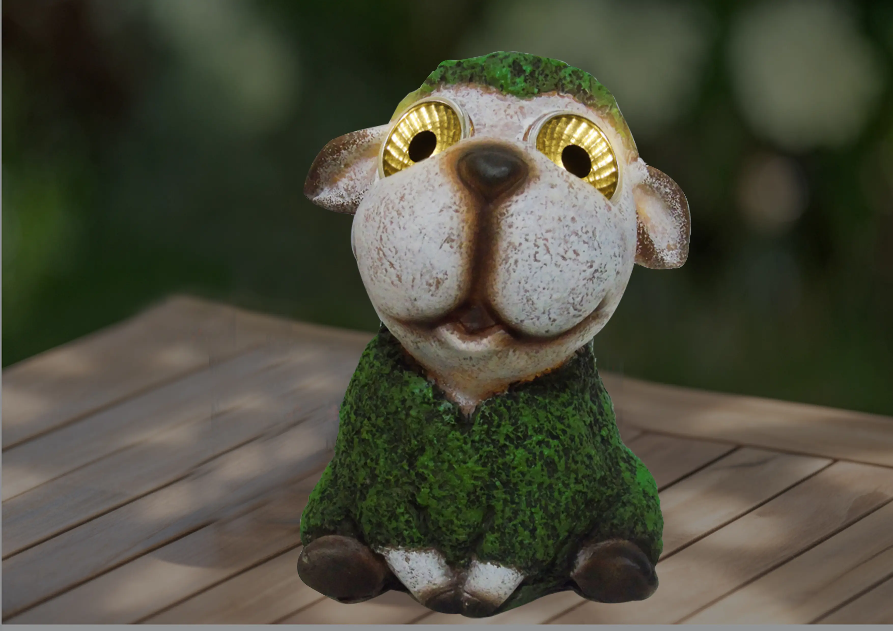 Dapo LED Solarleuchte Dekofigur Schäfchen warmweiß