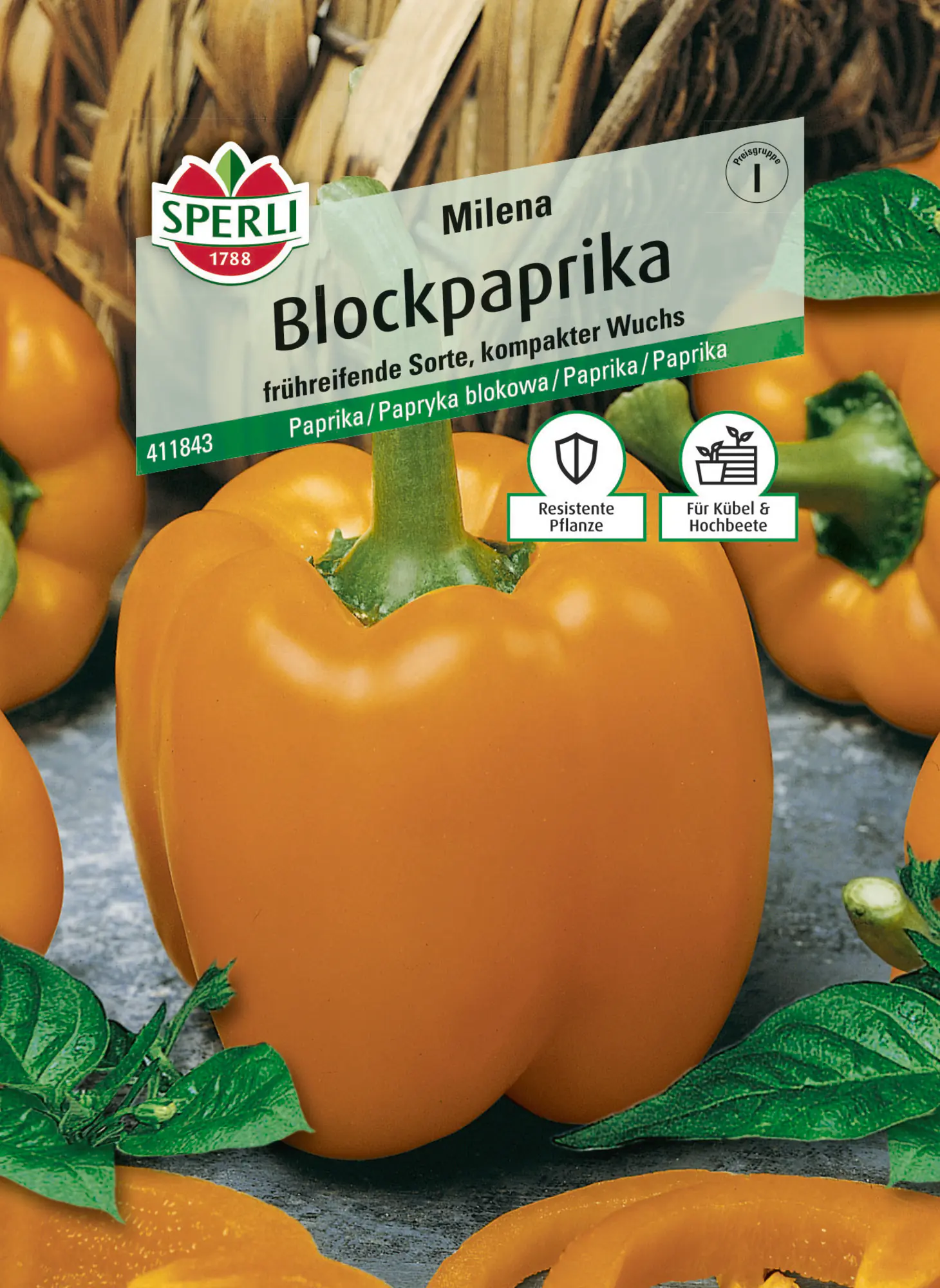 Sperli Blockpaprika Milena F1 für ca. 7 Pflanzen