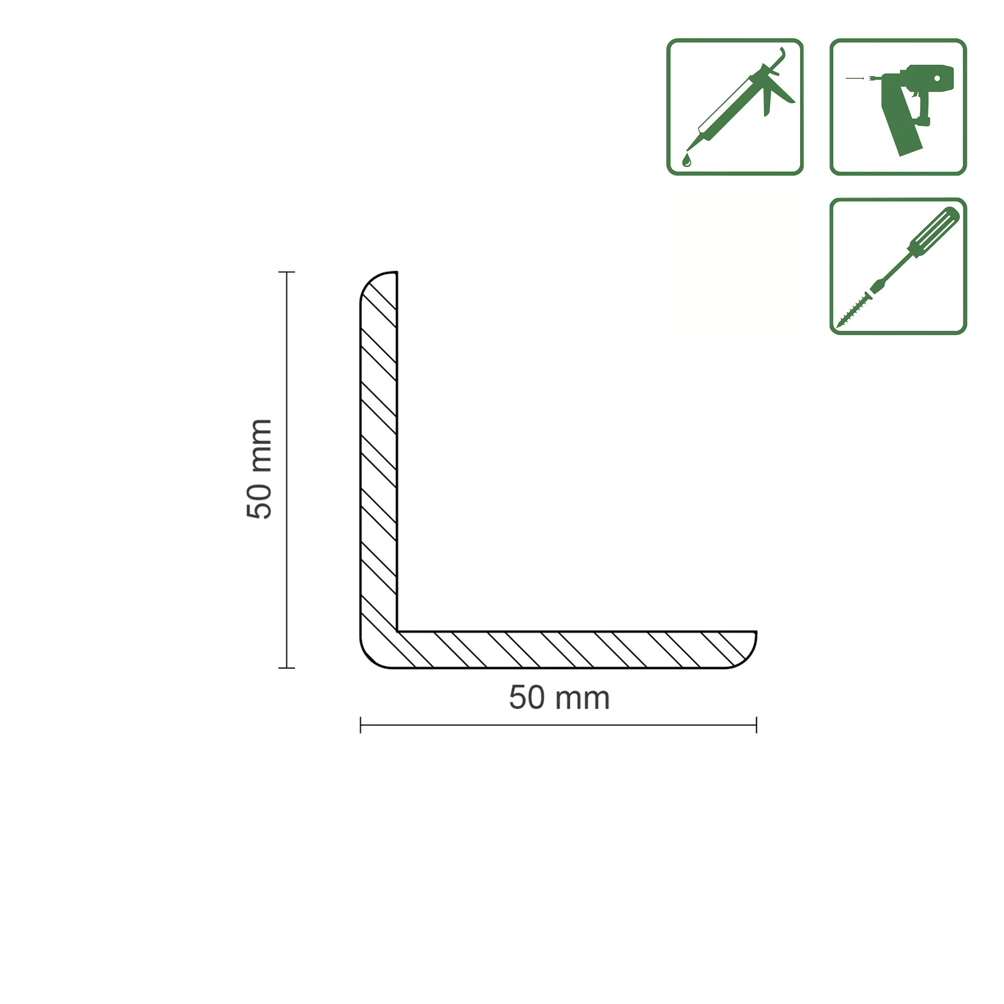 FN Neuhofer Winkelleiste 240 cm 50 x 50 mm Fichte oder Kiefer