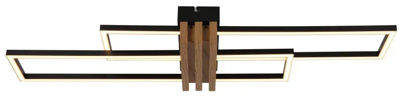 Globo Deckenleuchte Dakari I 80 x 23 cm L x B schwarz warmweiß