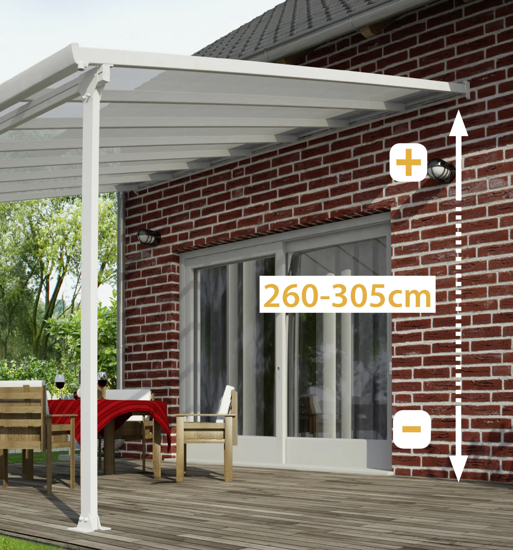 Canopia Terrassenüberdachung Feria 610 x 294 cm anthrazit
