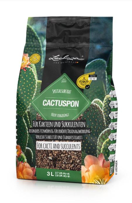 Lechuza Cactuspon Pflanzsubstrat für Kakteen 3 L torffrei