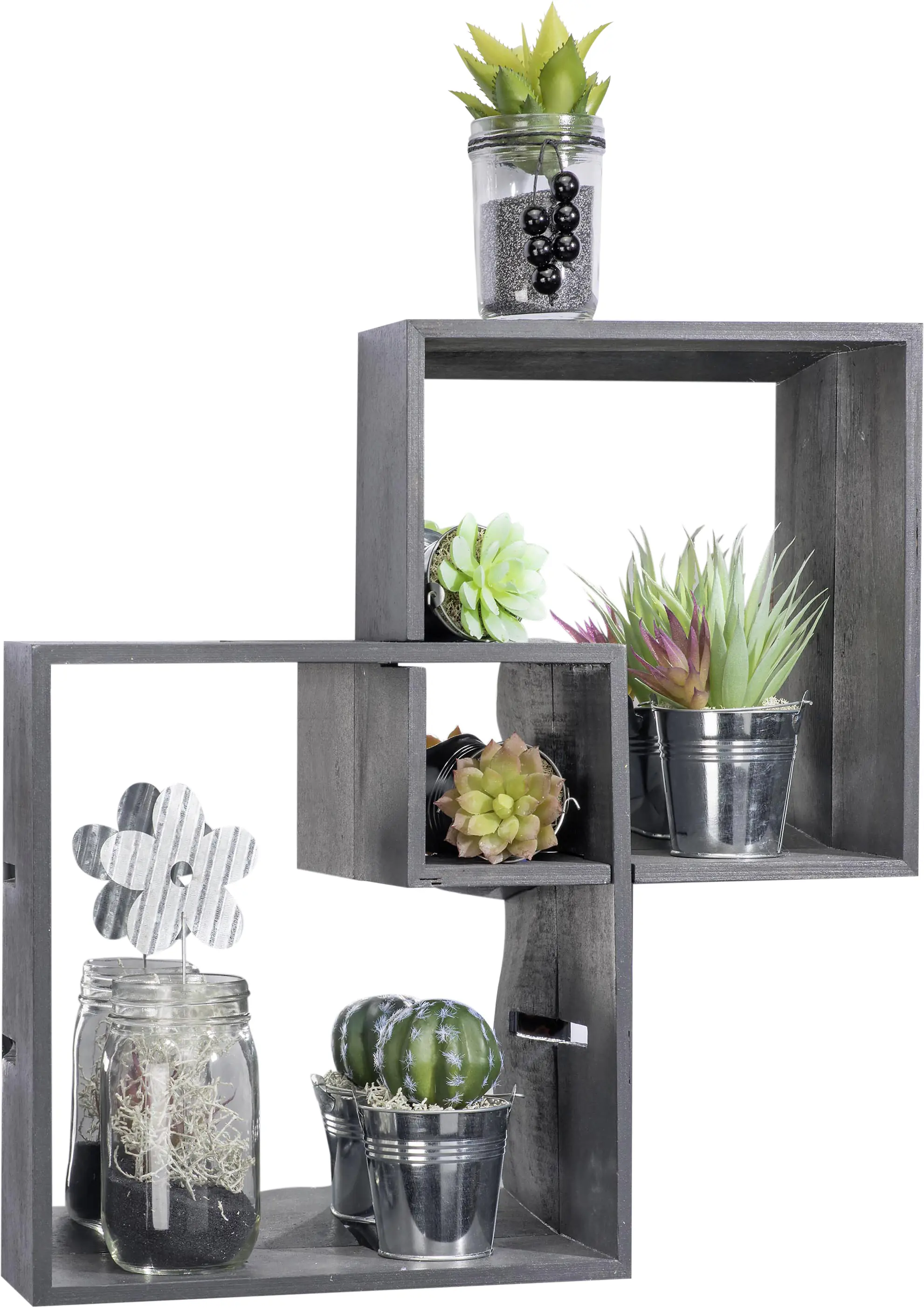 Glorex Design-Rahmen Holz Quadrat 3 Stück