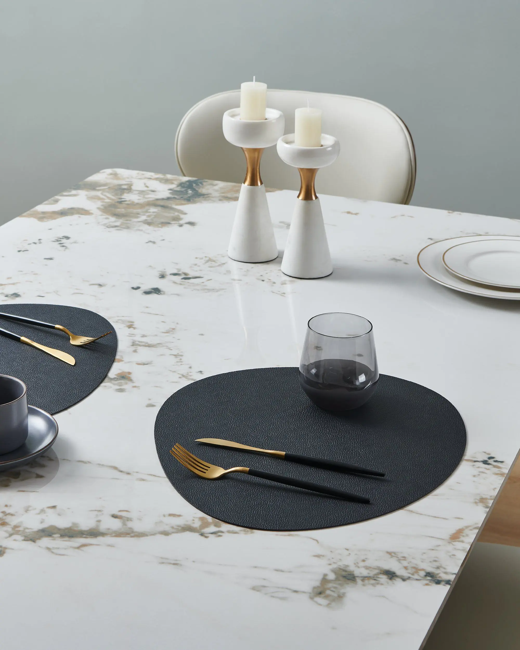 Vinanivao Tischset 40 x 35 cm schwarz