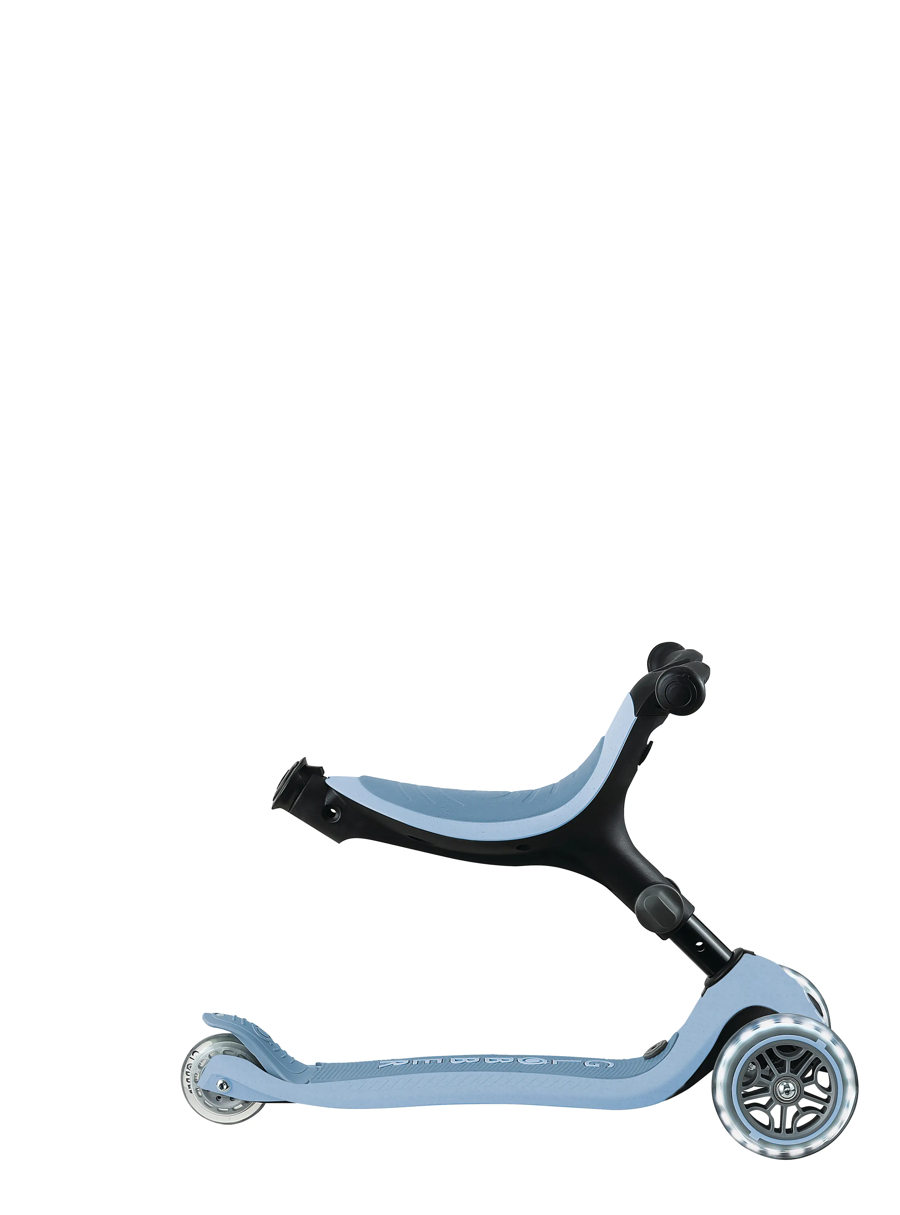 Globber 3-in-1 Fahrzeug Go-Up Active Lights Eco blaubeere mit Leuchtrollen