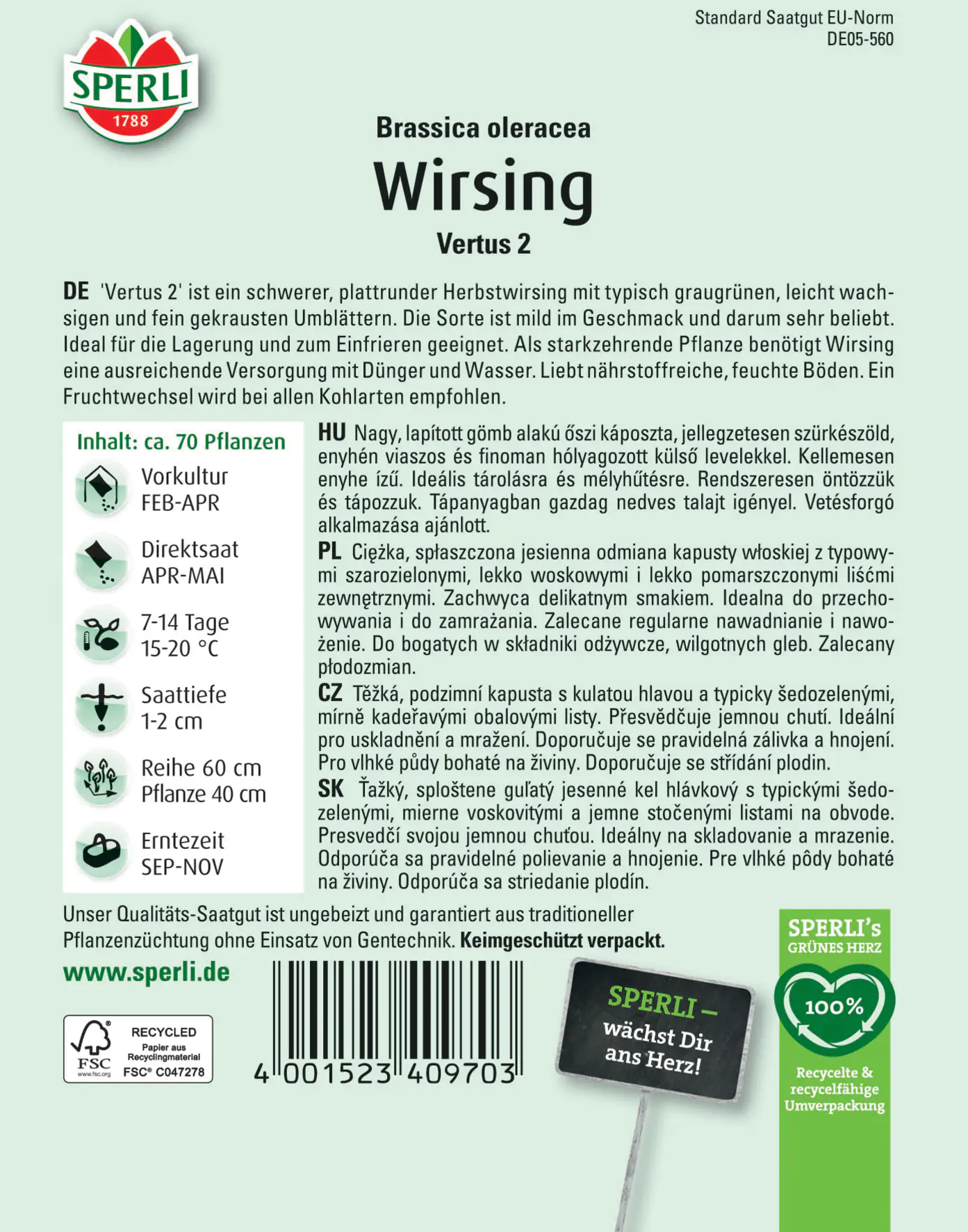 Sperli Wirsing Vertus 2