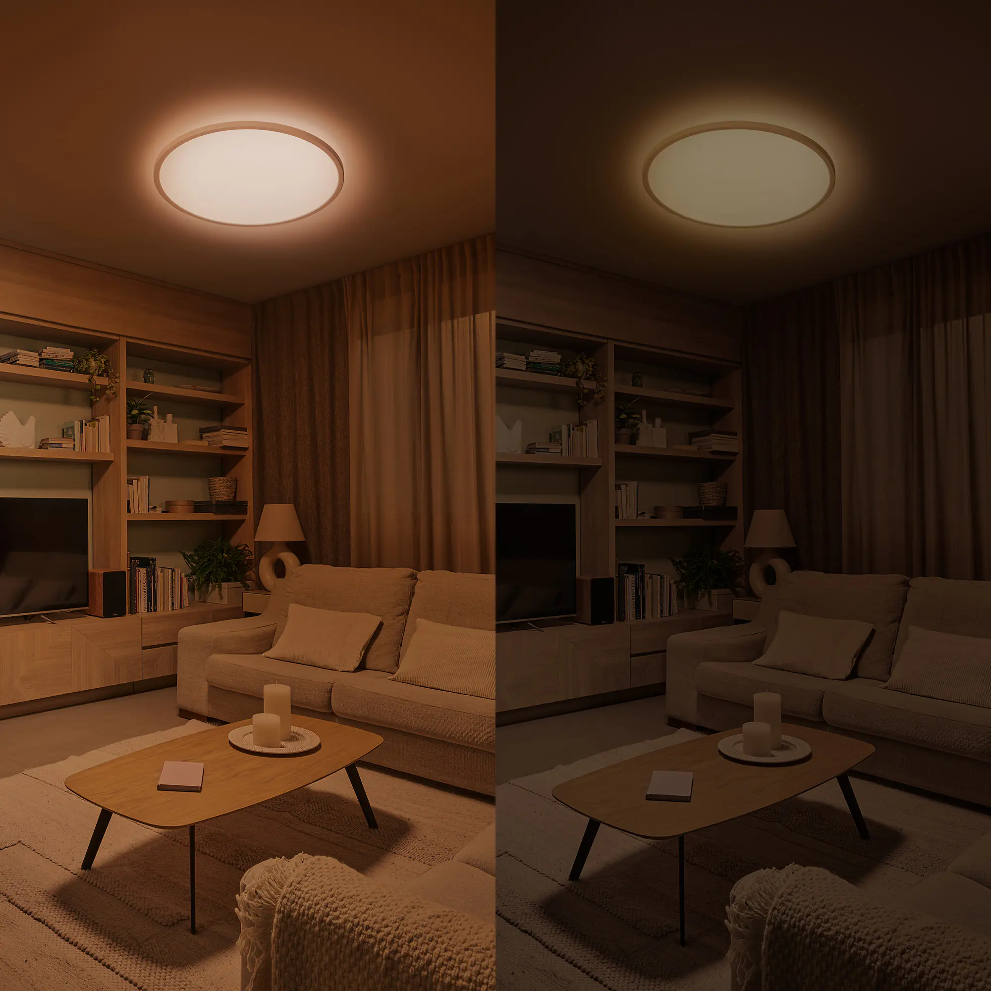 Philips LED Deckenleuchte Valen weiß Ø 42 x 2 cm warmweiß-kaltweiß dimmbar