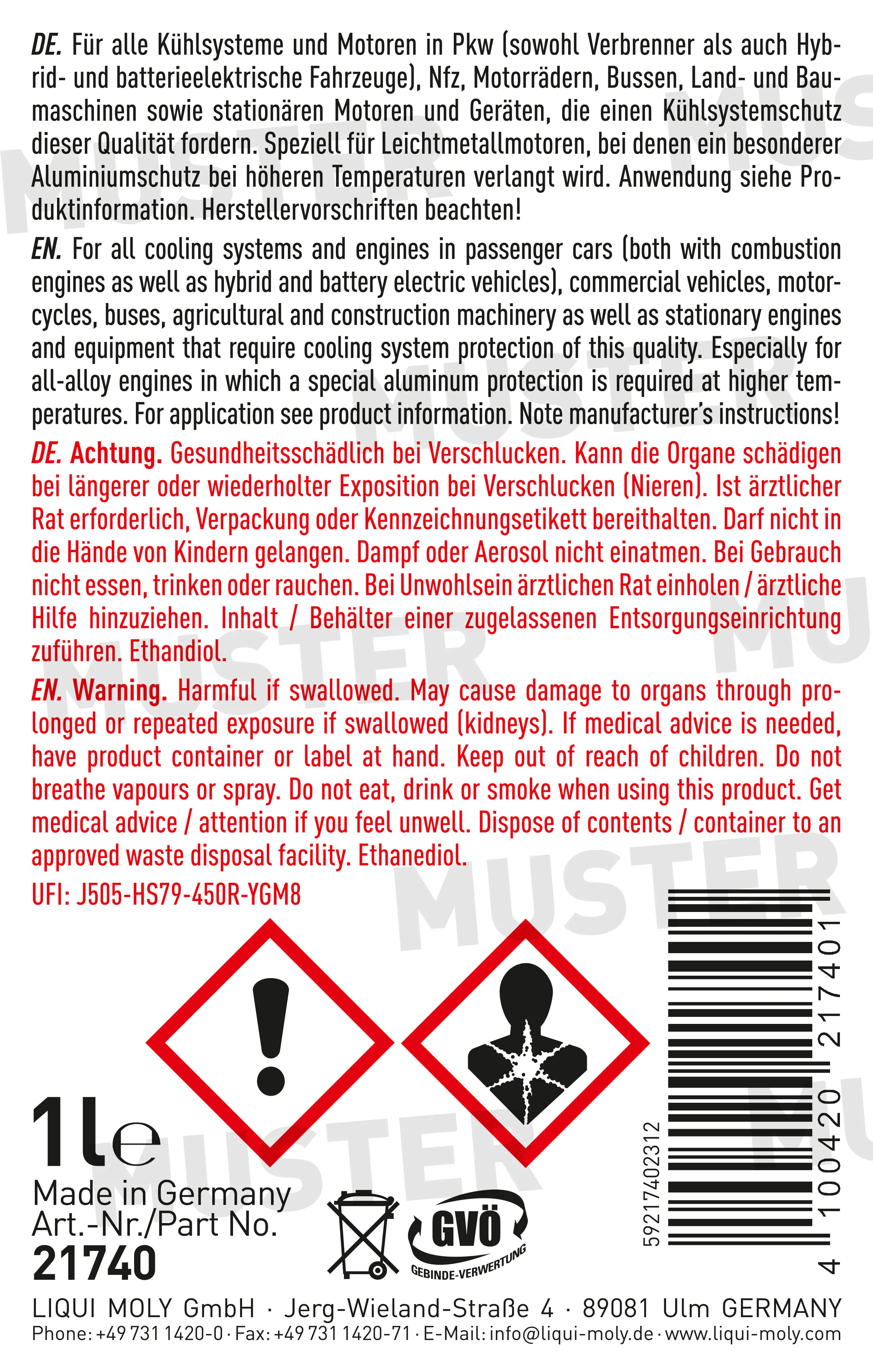 Liqui Moly Kühlerfrostschutz KFS 12 Evo 1L Liqui Moly Kühlerfrostschutz KFS 12 Evo 1L