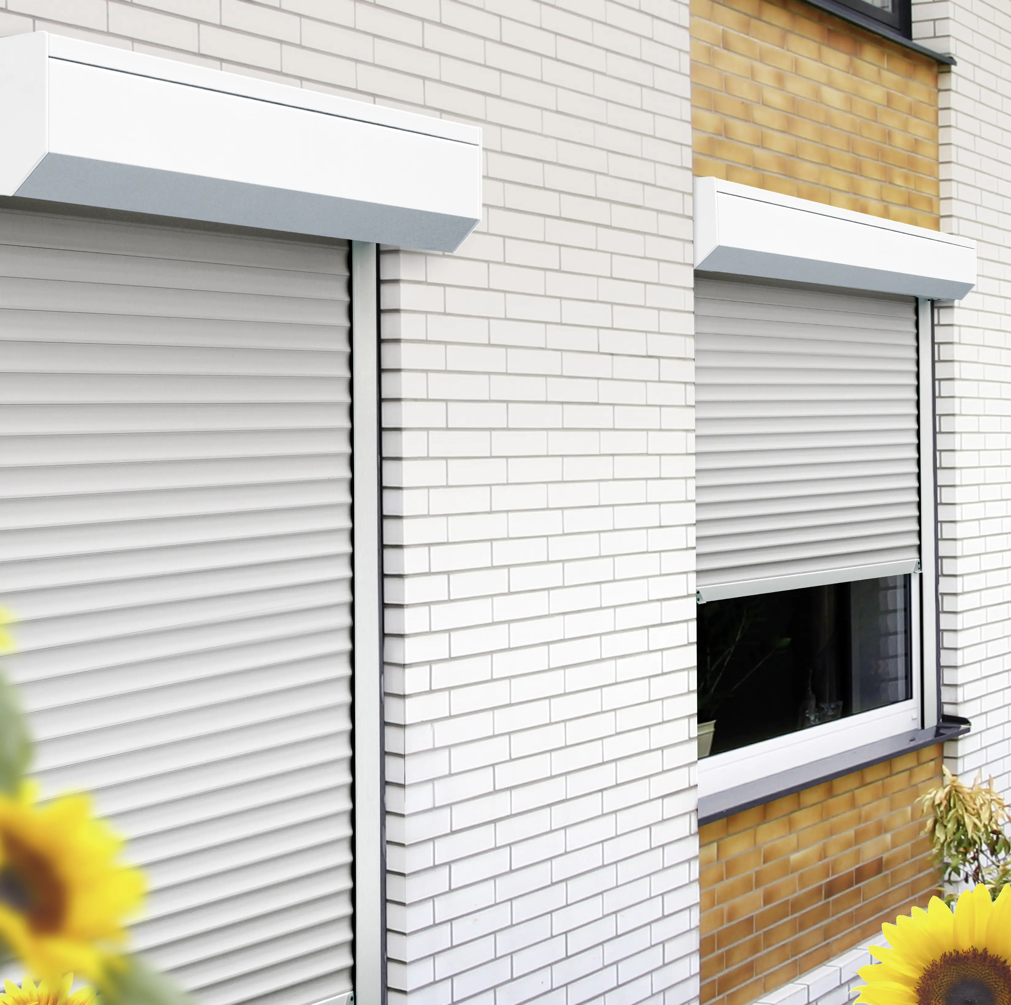 Schellenberg SB-Vorbau-Rollladen 80 x 100 cm,45° Kasten weiß