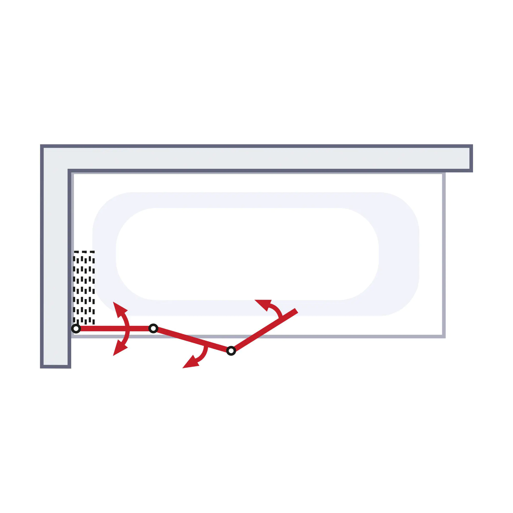 Schulte Badewannenaufsatz Alu alpinweiß 127 x 140 cm Sicherheitsglas