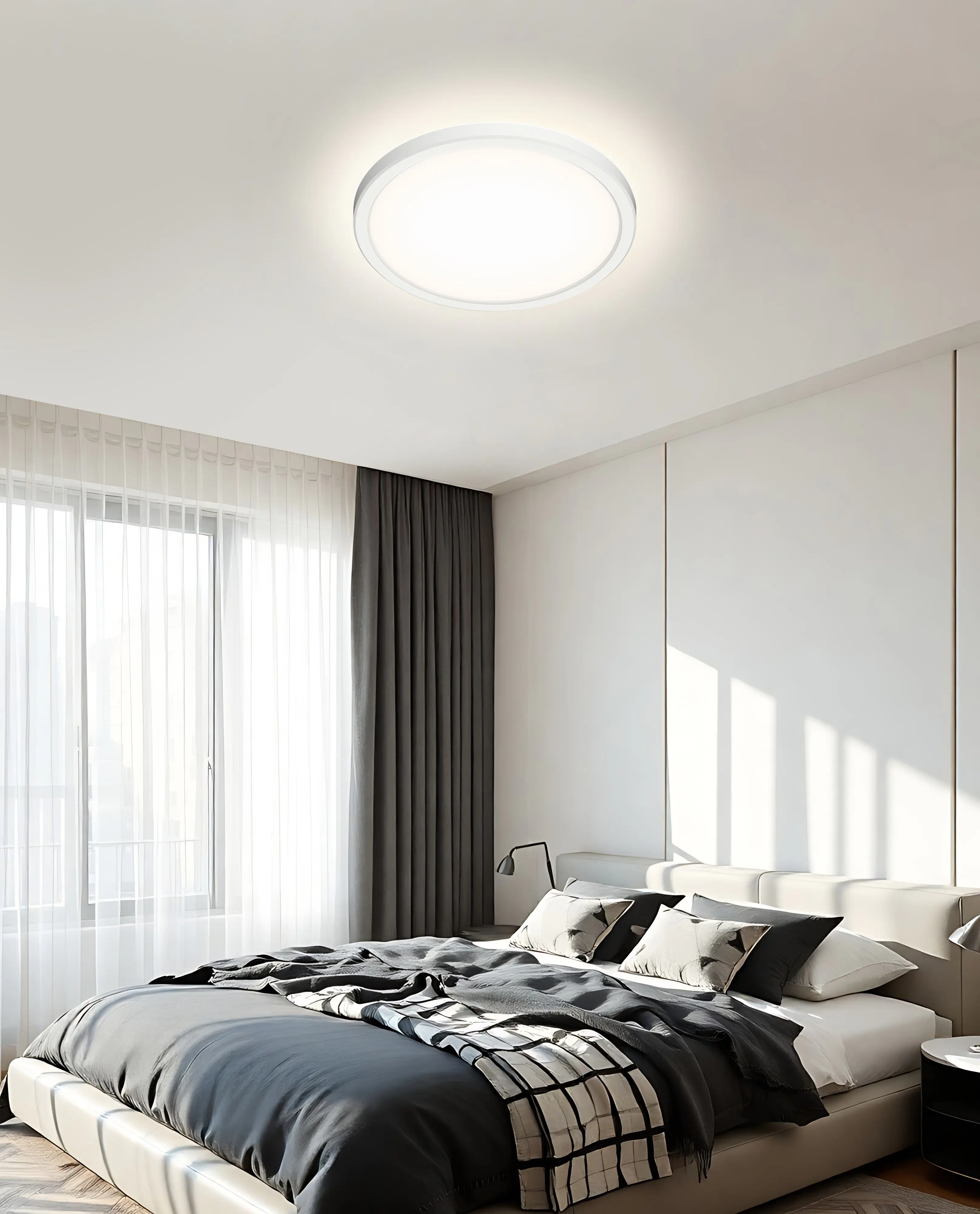 LED Deckenleuchte Edita mit Bewegungsmelder weiß Ø 24 x 3 cm warmweiß