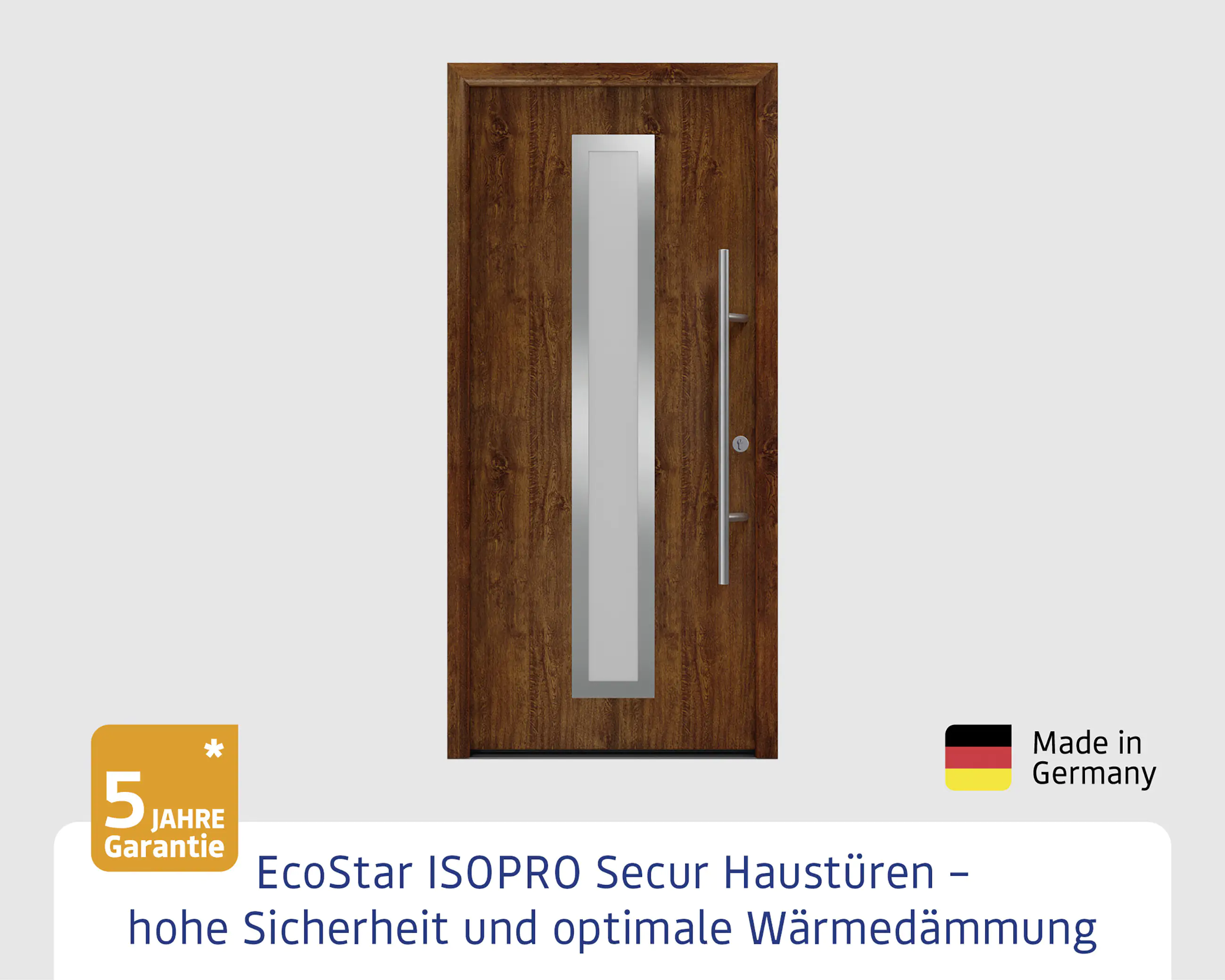 EcoStar Haustür ISOPRO Secur IPS 700S RC2 dark oak 110 x 210 cm EcoStar Haustür ISOPRO Secur IPS 700S RC2 dark oak 110 x 210 cm