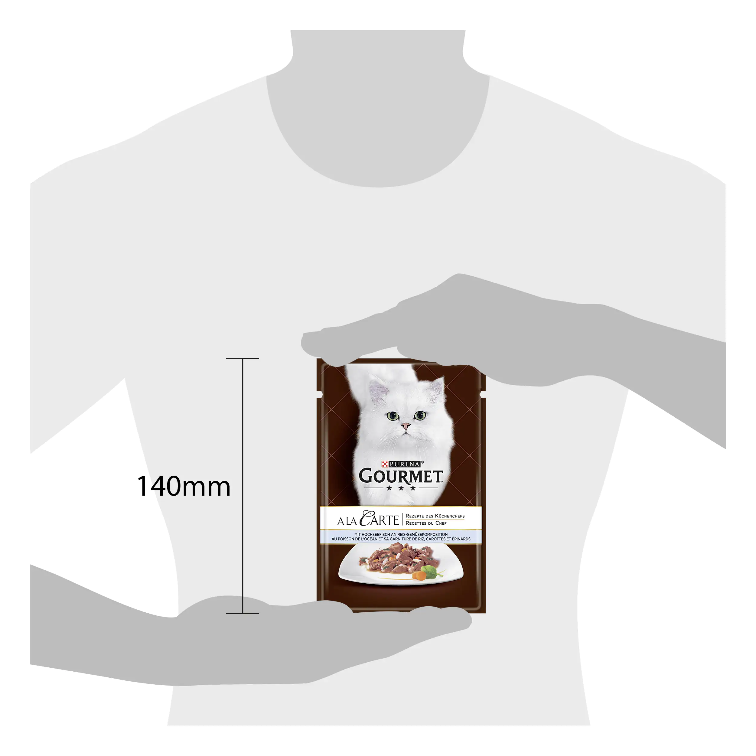 Gourmet A la Carte mit Hochseefisch an Reis-Gemüsekomposition 85 g Gourmet A la Carte mit Hochseefisch an Reis-Gemüsekomposition 85 g