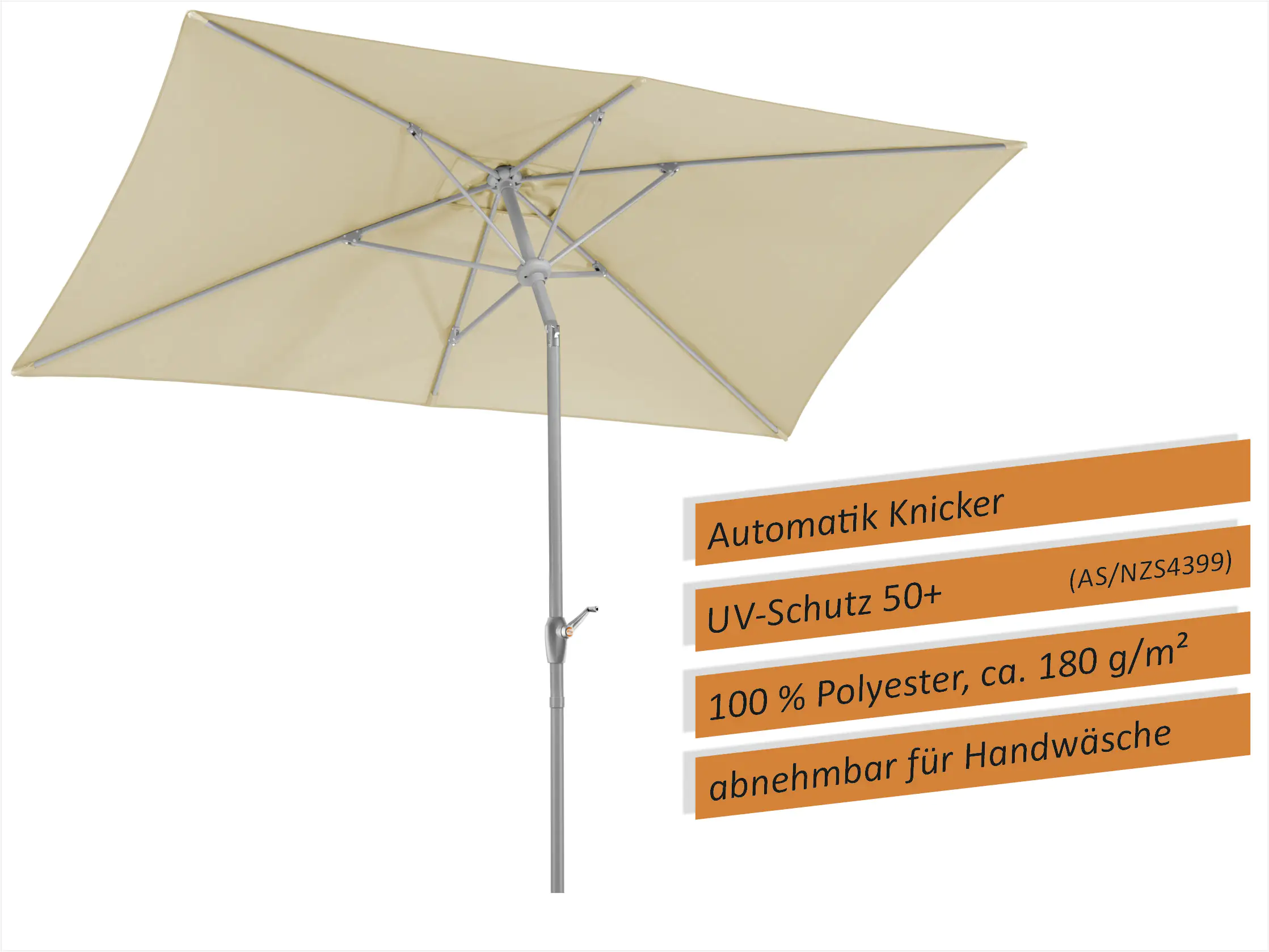 Schneider Sonnenschirm Porto natur 300 x 200 cm Schneider Sonnenschirm Porto natur 300 x 200 cm