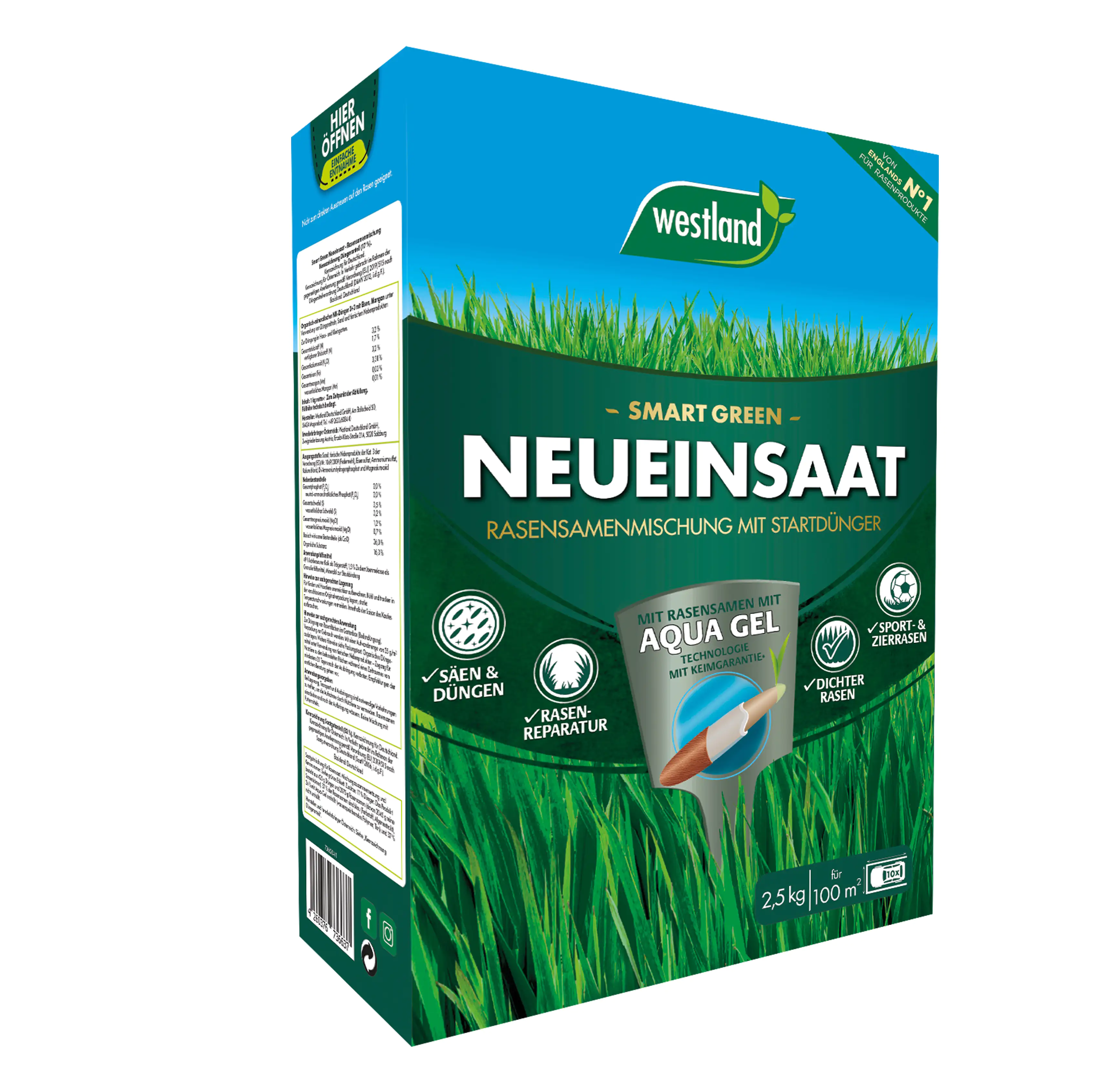 Westland Smart Green Neueinsaat für 100 m² 2,5 kg Westland Smart Green Neueinsaat für 100 m² 2,5 kg