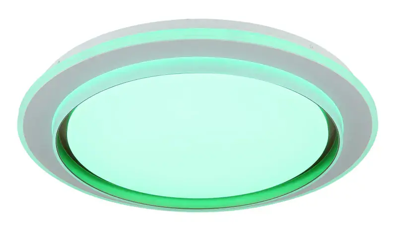 Globo Deckenleuchte Janice 49 x 7 cm (Ø x H) weiß matt RGB