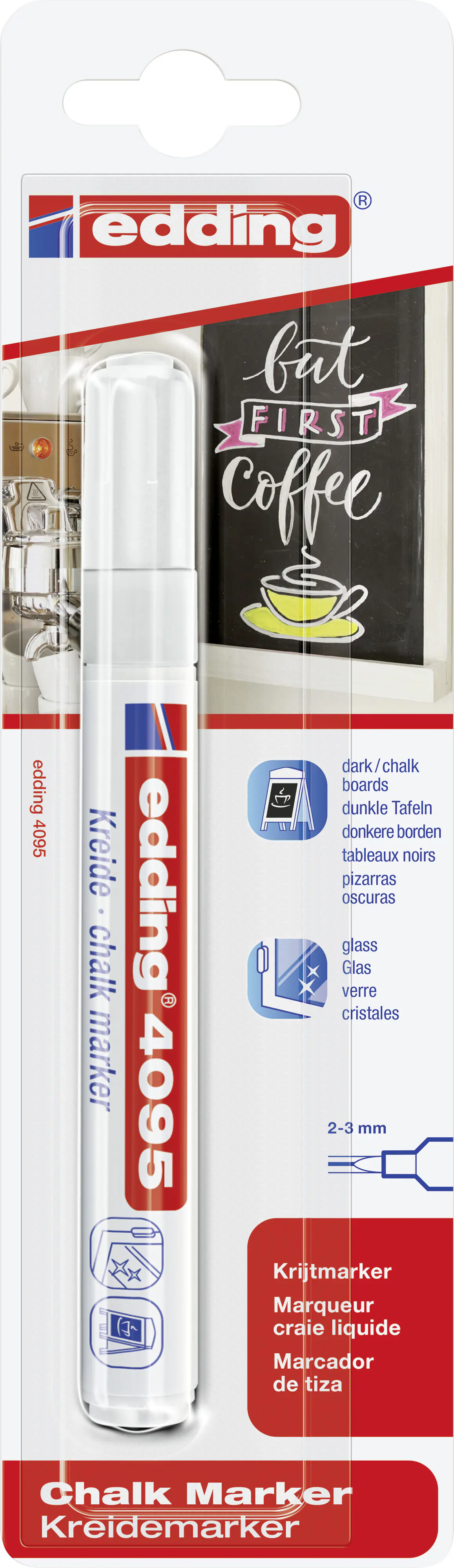 Edding 4095 Kreidemarker weiß 4,25