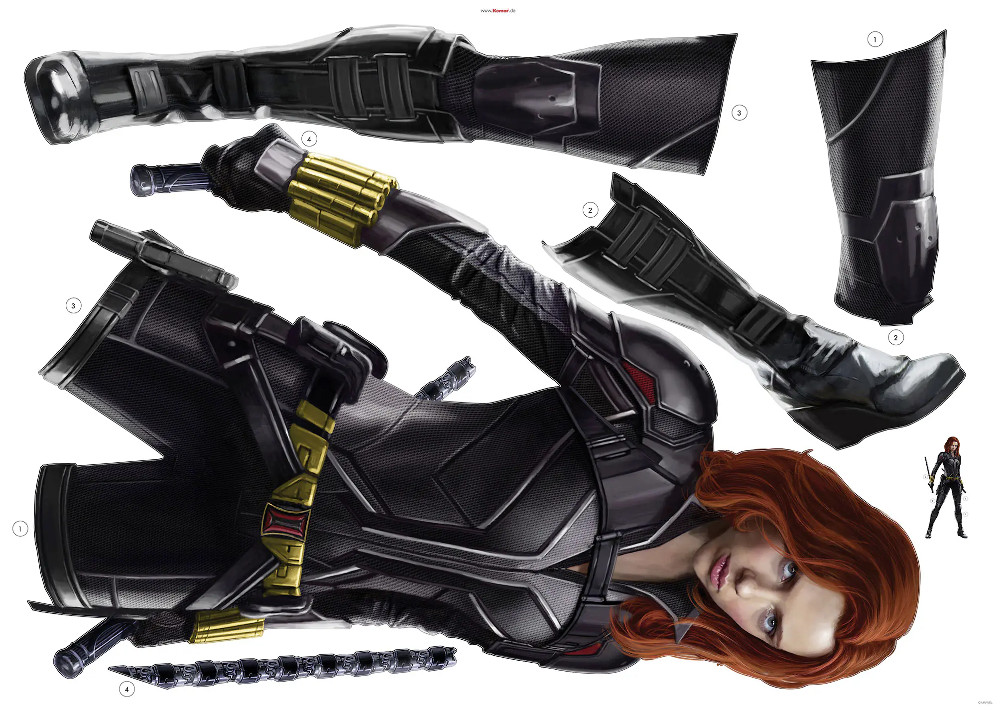 Komar Dekosticker Black Widow Stand 100 x 70 cm  