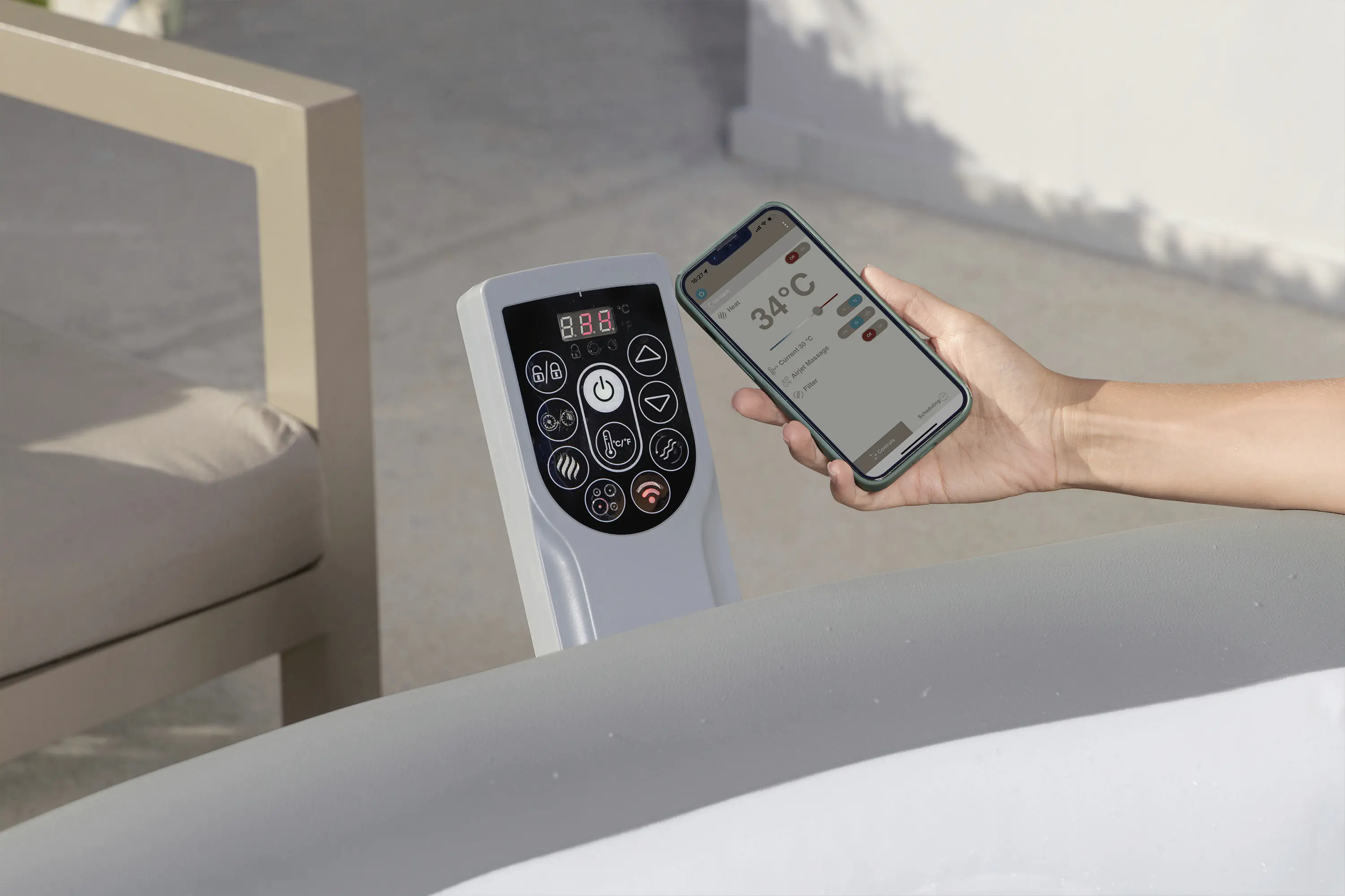 Bestway Whirlpool Outdoor für 8 Personen Lay-Z-Spa Hawaii AirJet Wifi Ø 236 x 71 cm Bestway Whirlpool Outdoor für 8 Personen Lay-Z-Spa Hawaii AirJet Wifi Ø 236 x 71 cm