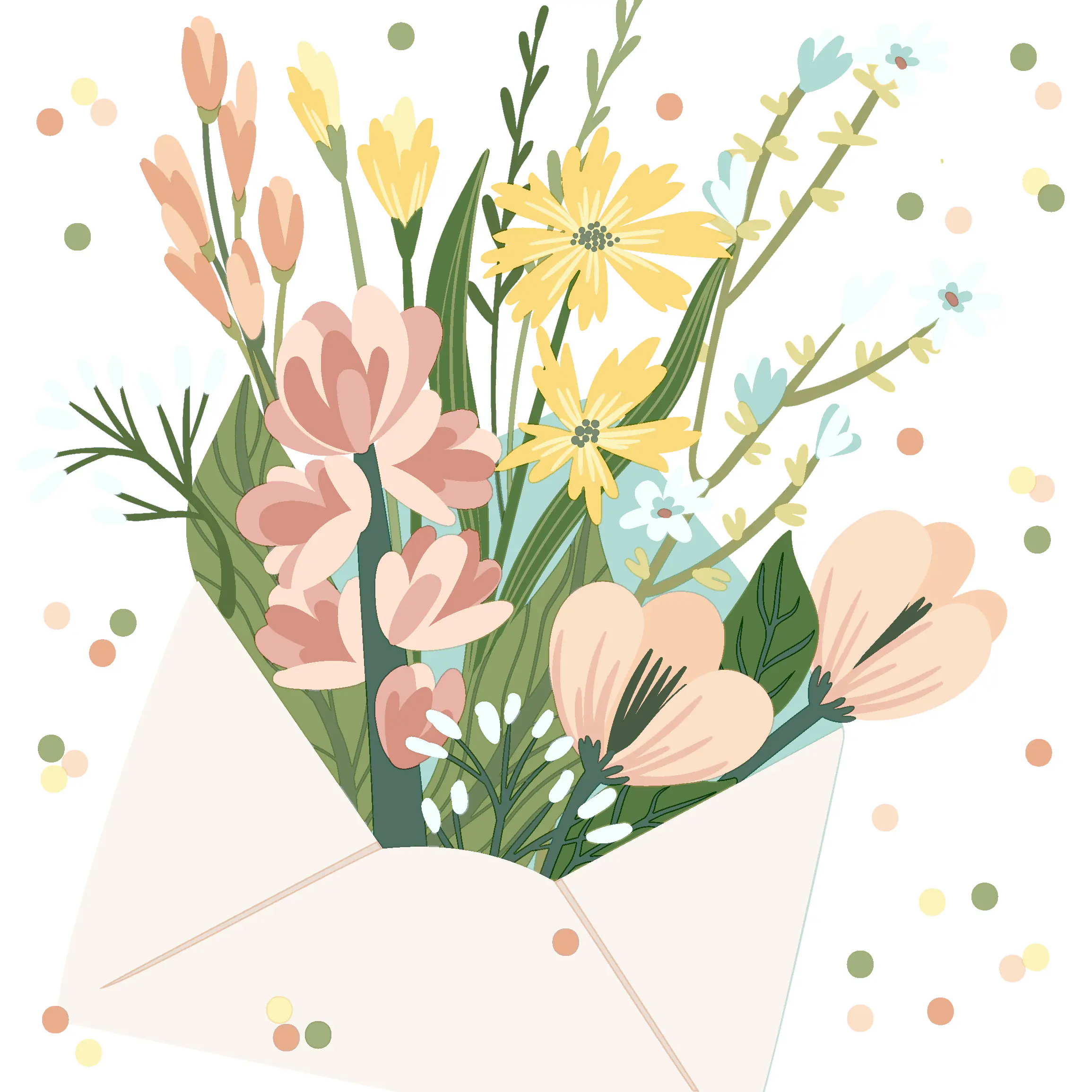 Duni Servietten flower message 33 x 33 cm - 20er Pack