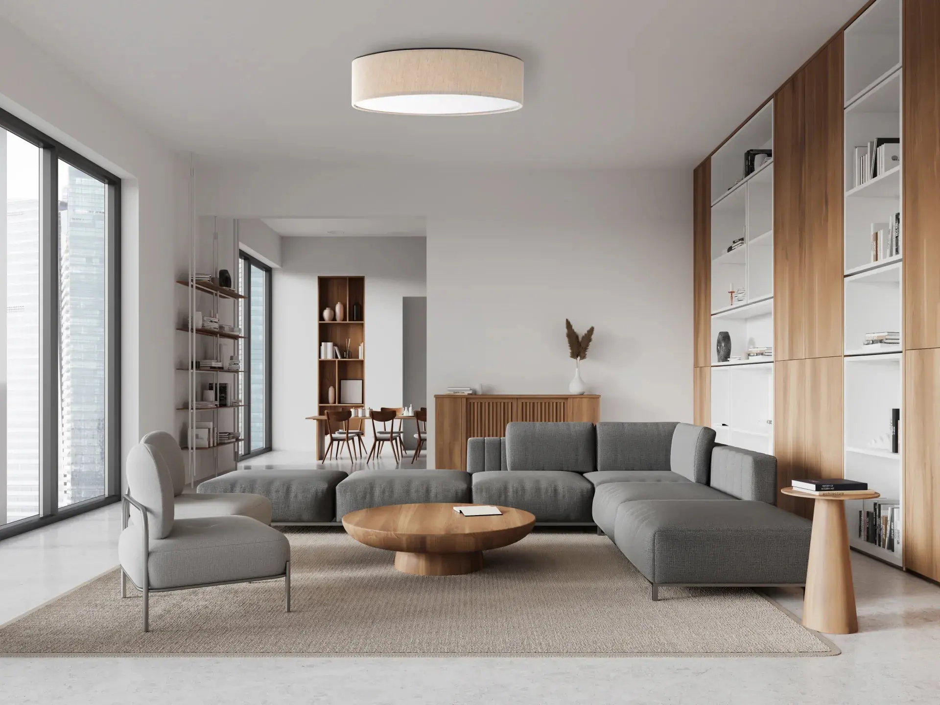 Globo Deckenleuchte Conny 50 x 18 cm (Ø x H) weiß