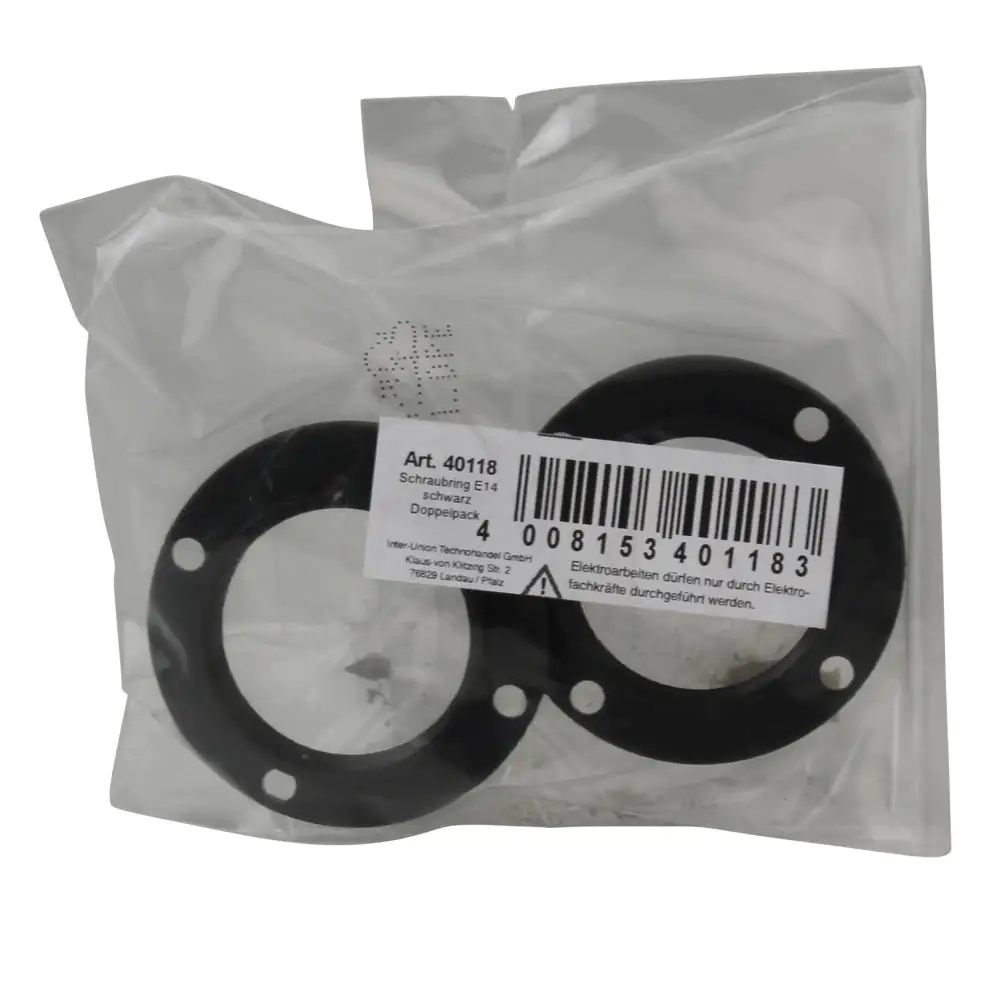 Schraubring E14 2x schwarz