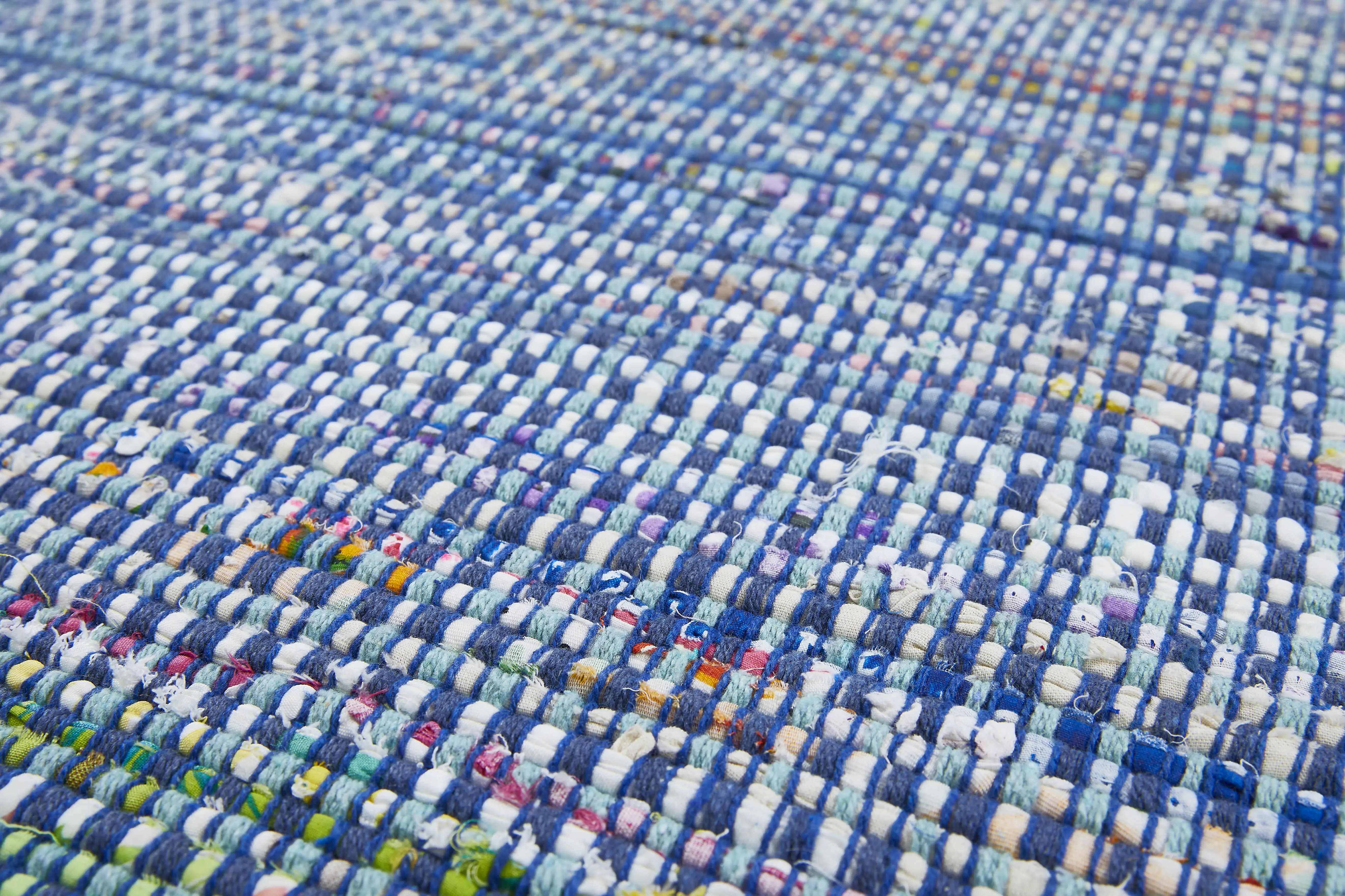 4002398909909_2 Alabama Fleckerlteppich Frida blau, 60 x 120 cm