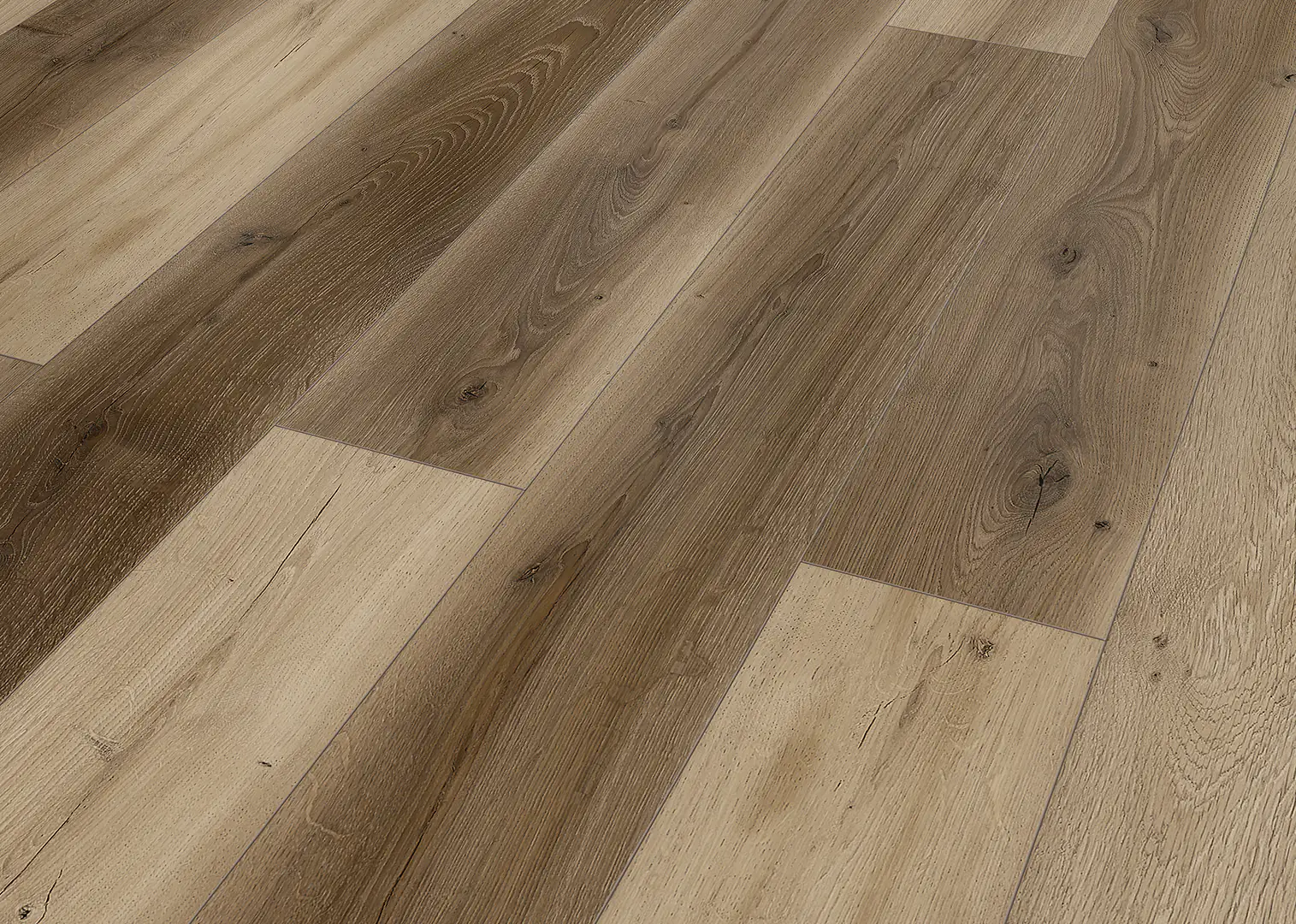 Classen Handmuster Laminat Megaloc Aquaprotect Eiche braun mix