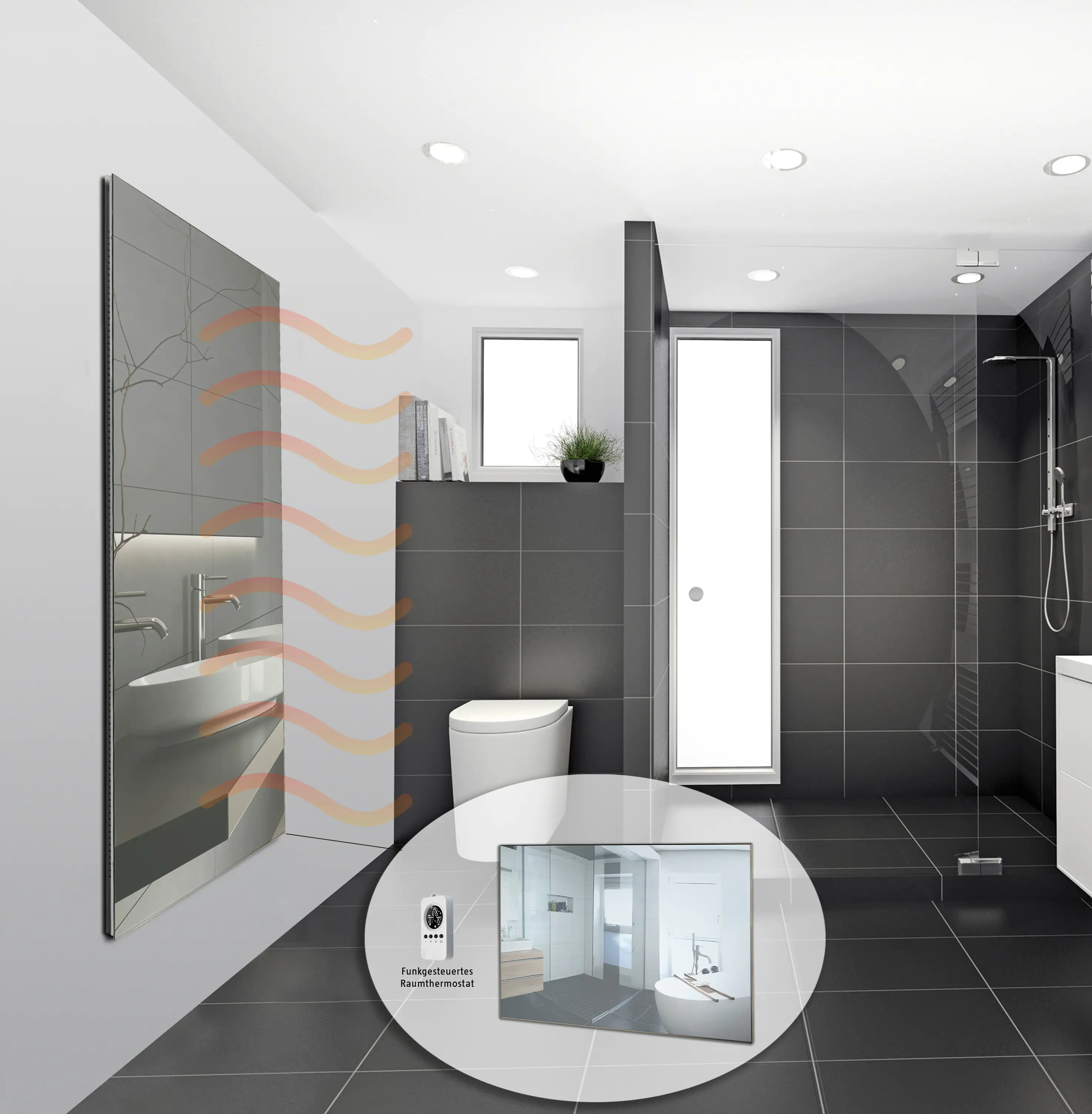 Bella Jolly Infrarot Spiegelheizkörper GP600 60 x 100 cm 600 Watt, spiegel Bella Jolly Infrarot Spiegelheizkörper GP600 60 x 100 cm 600 Watt, spiegel