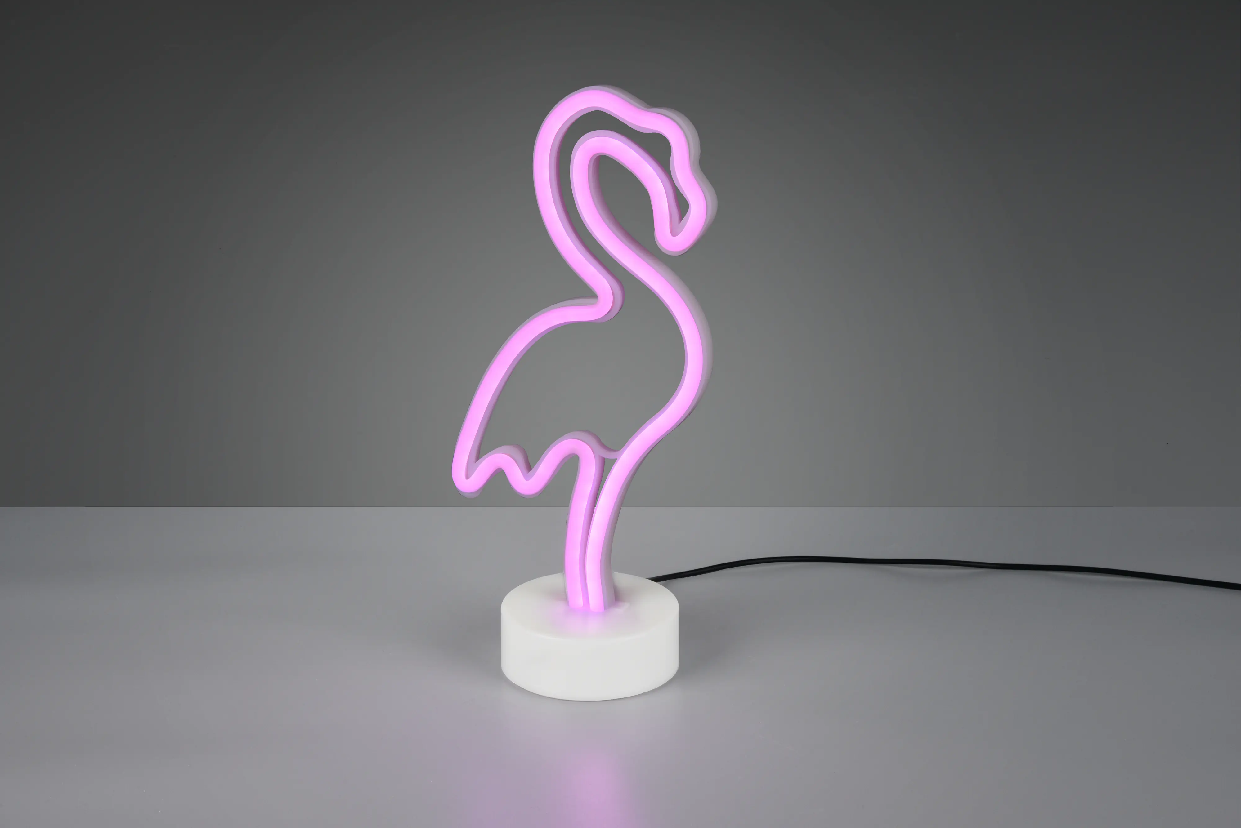 Reality LED Tischleuchte Flamingo 29 x 14 cm warmweiß weiß