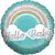 Folienballon Gender Reveal Hello Baby bunt 19 x 13,5 cm