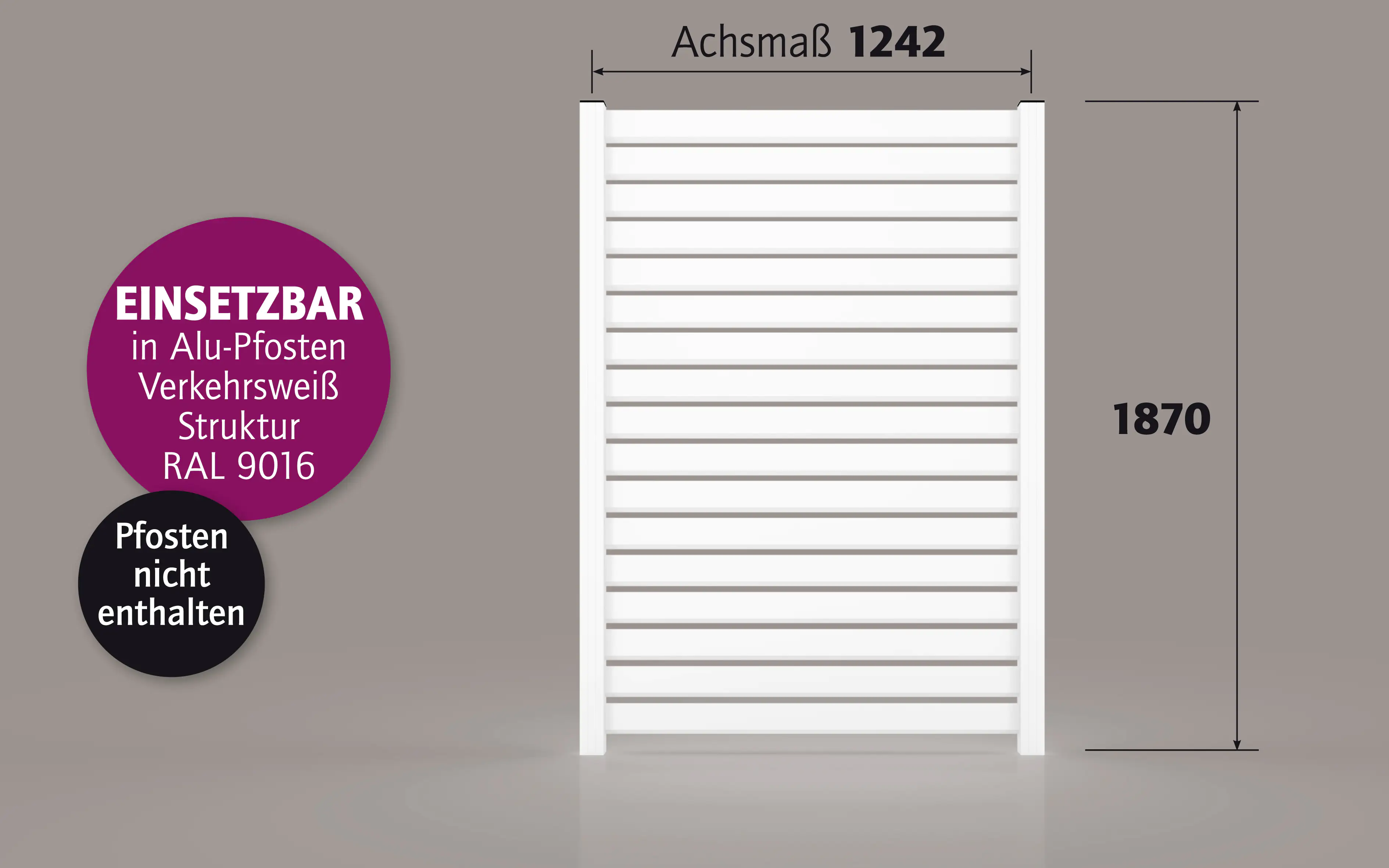 Ambiente Alu-Zaun Rhombus 90 MIDI B x H: 120 cm x 180 cm 22 mm stark Ambiente Alu-Zaun Rhombus 90 MIDI B x H: 120 cm x 180 cm 22 mm stark