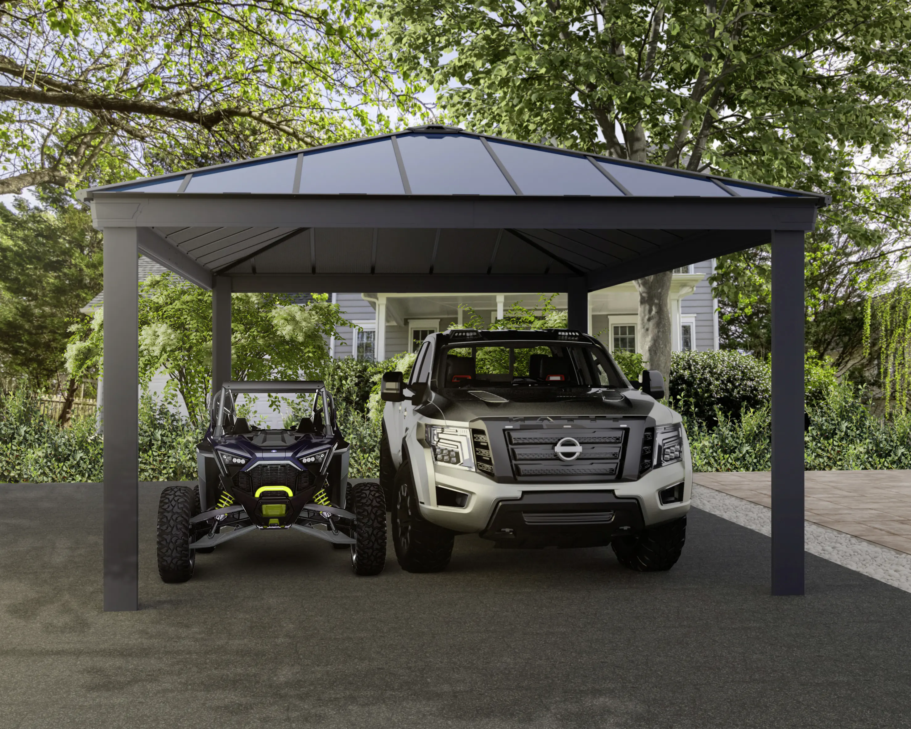Canopia Carport Colorado Grau Alu 612 x 426 cm