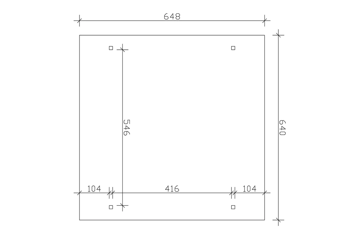 SKAN HOLZ Carport Odenwald 640 x 648 cm, natur