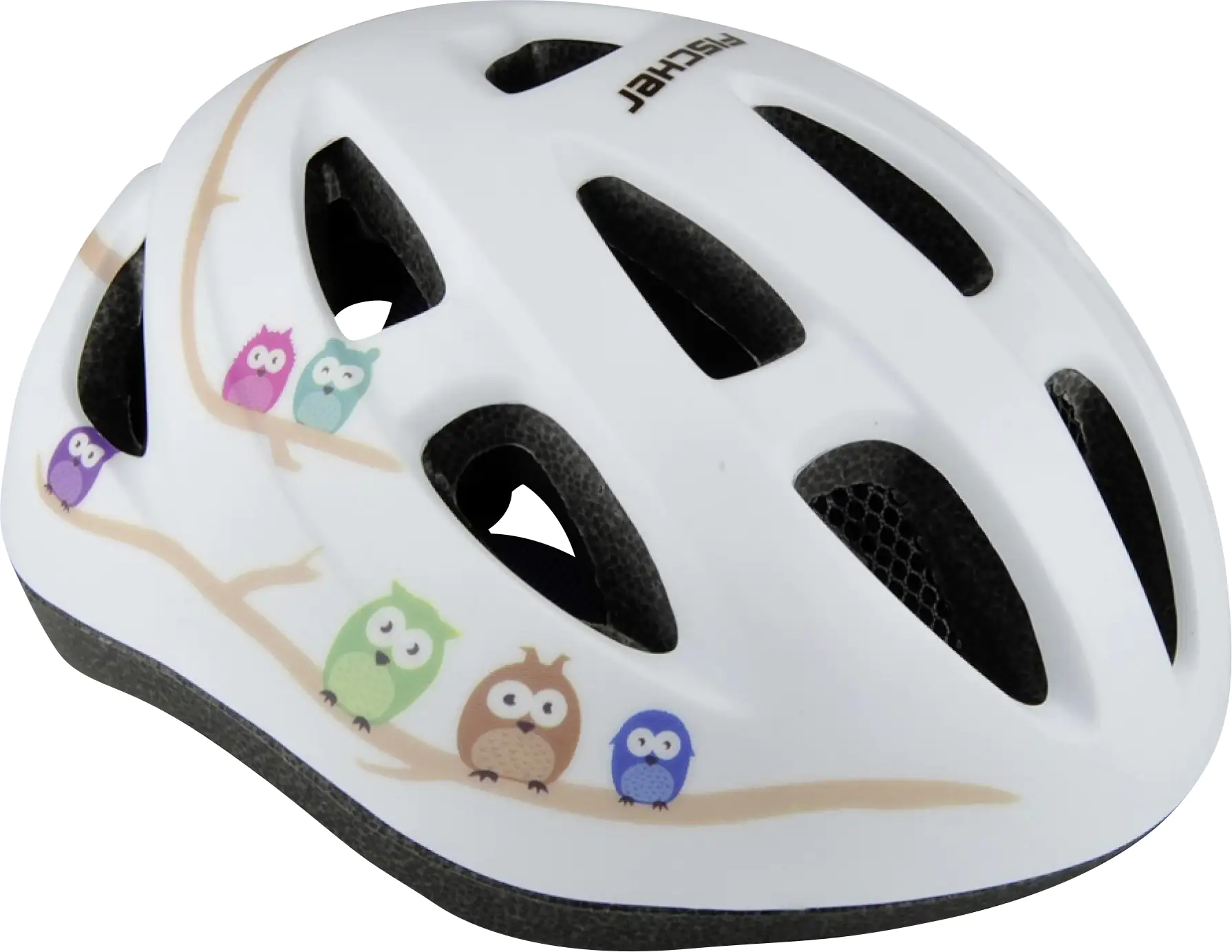 Fischer Fahrradhelm Kinder Eule S/M weiß Fischer Fahrradhelm Kinder Eule S/M weiß