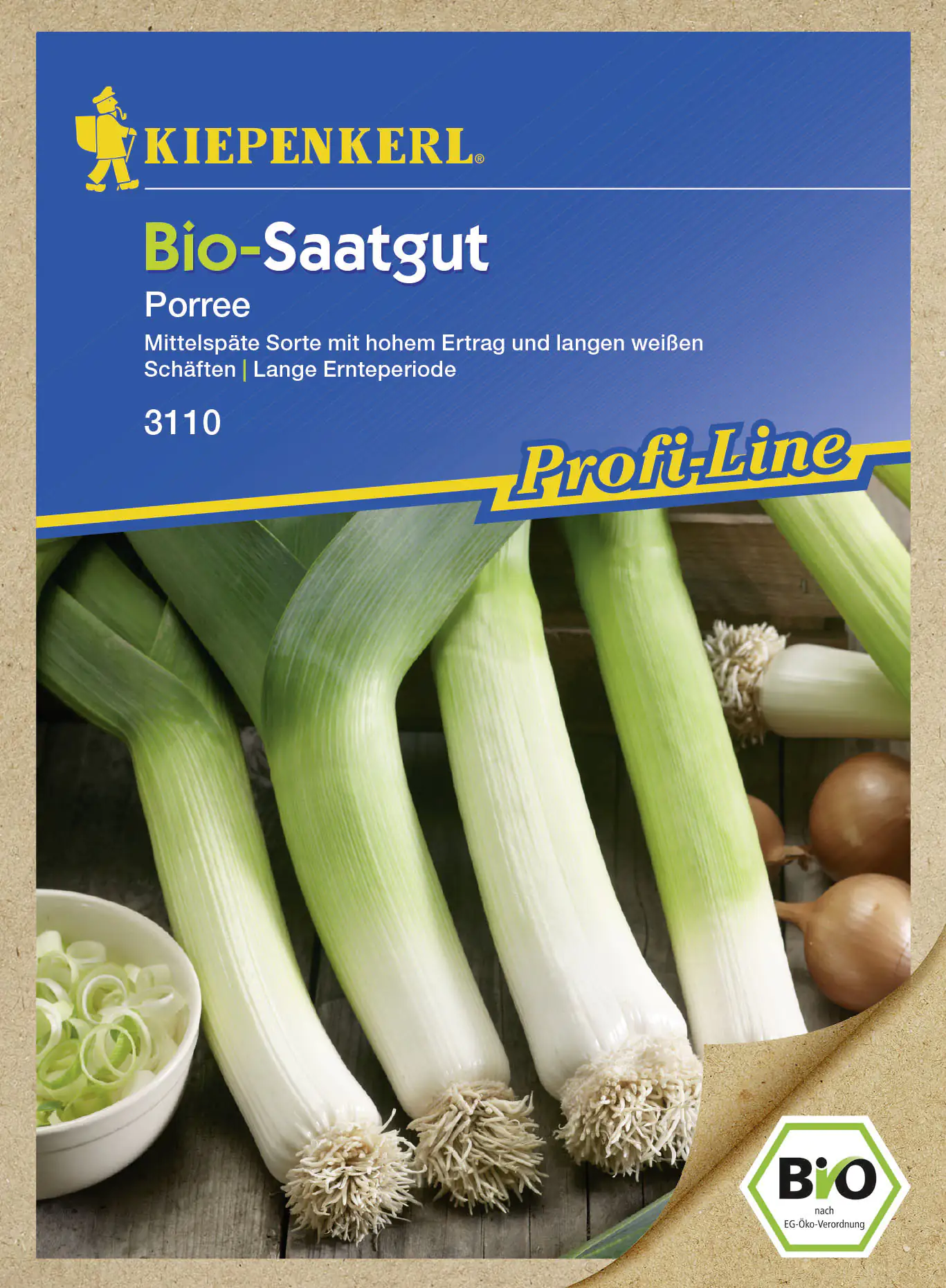 Kiepenkerl BioSaatgut Porree Allium porrum, Inhalt ca. 150 Pflanzen