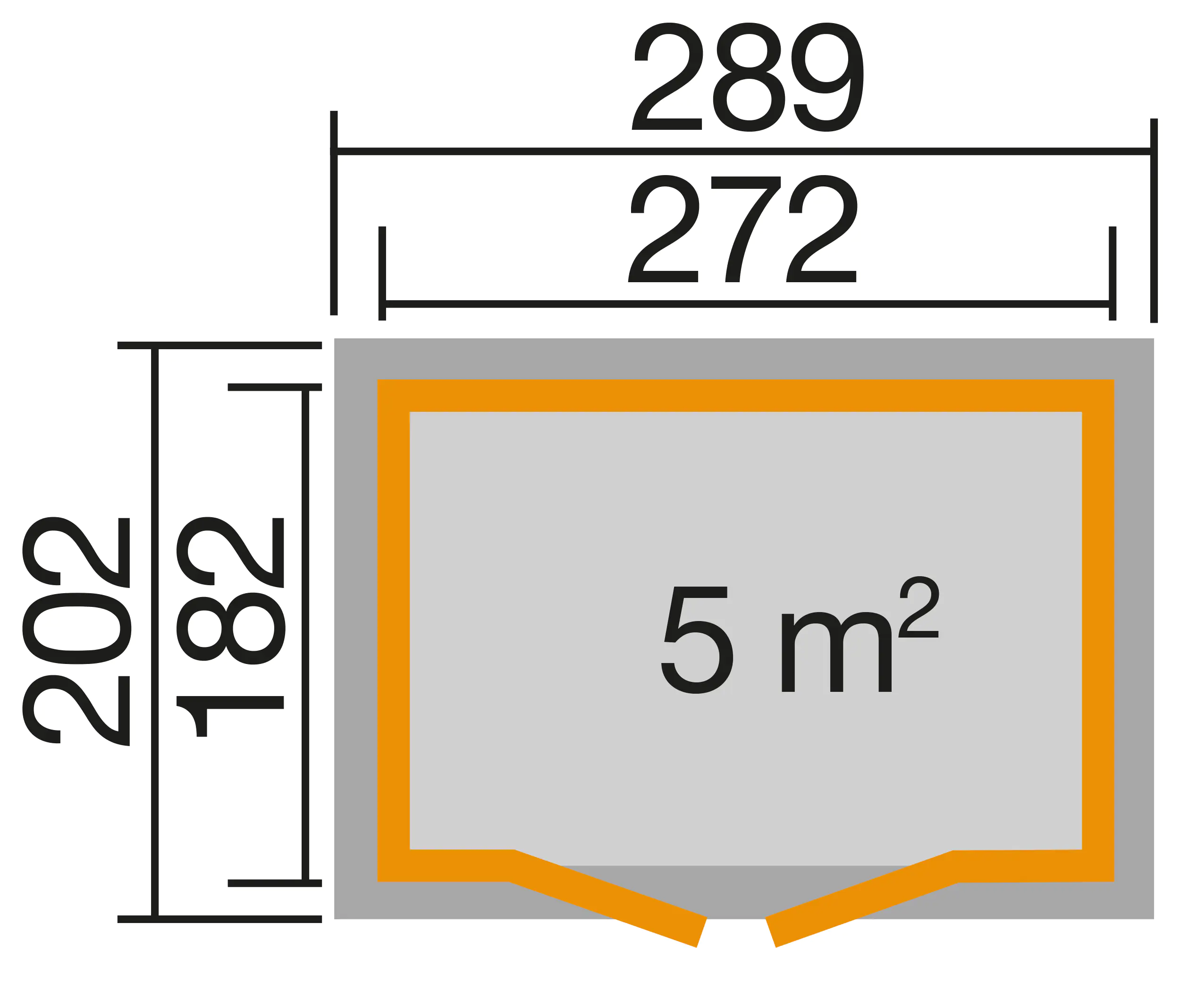 Décor et Jardin Gartenhaus Lopun 272 x 182 cm natur mit Fußboden