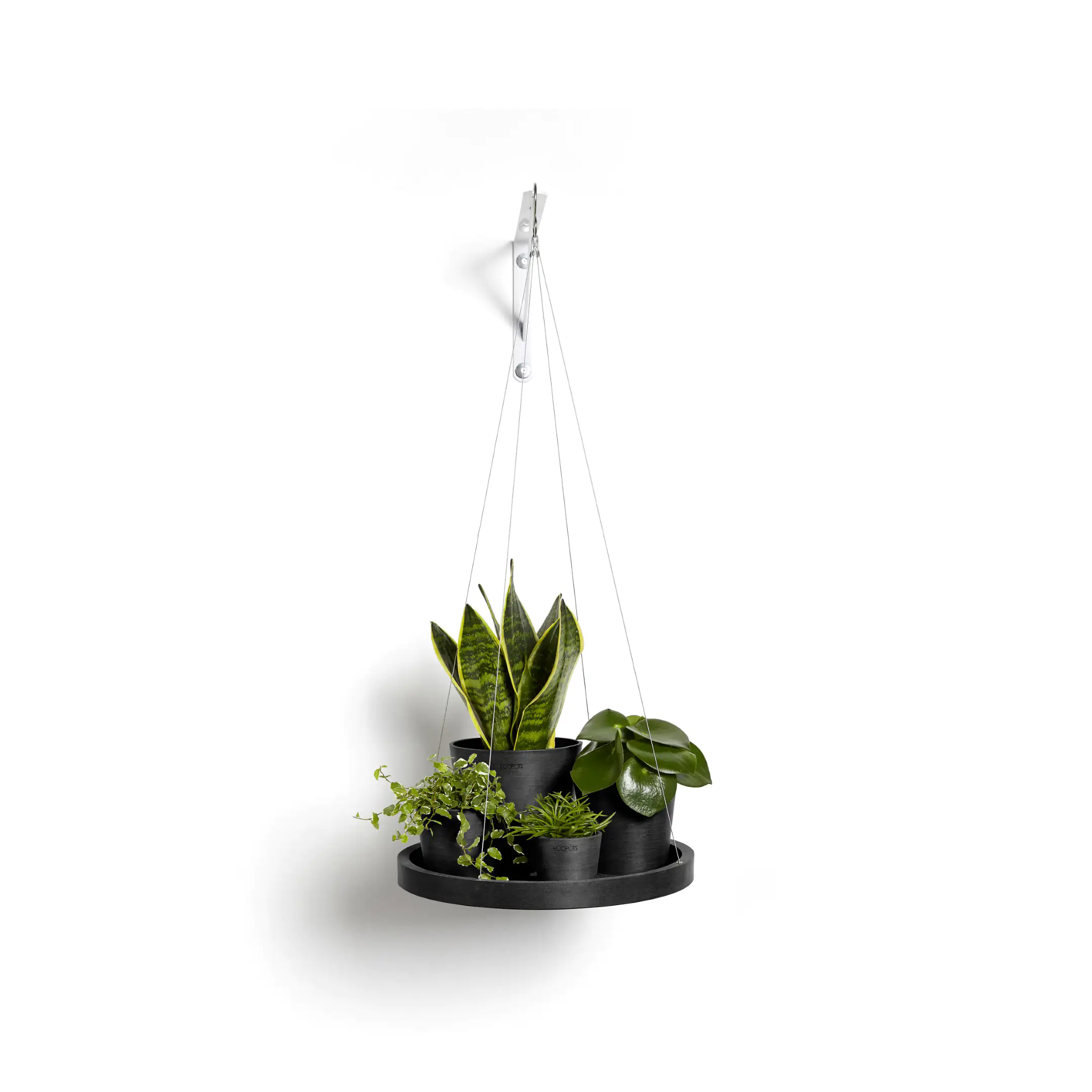 Ecopots Untersetzer hängend dunkelgrau Ø 36 cm