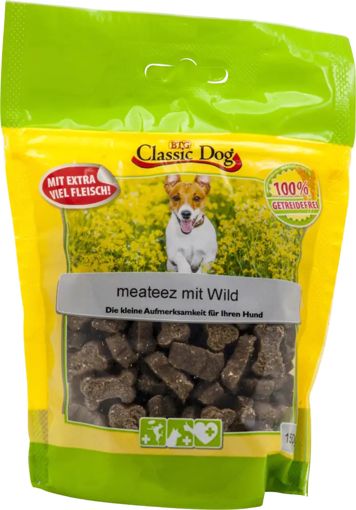 4260104075847 Classic Snack meateez Wild 150g Adult