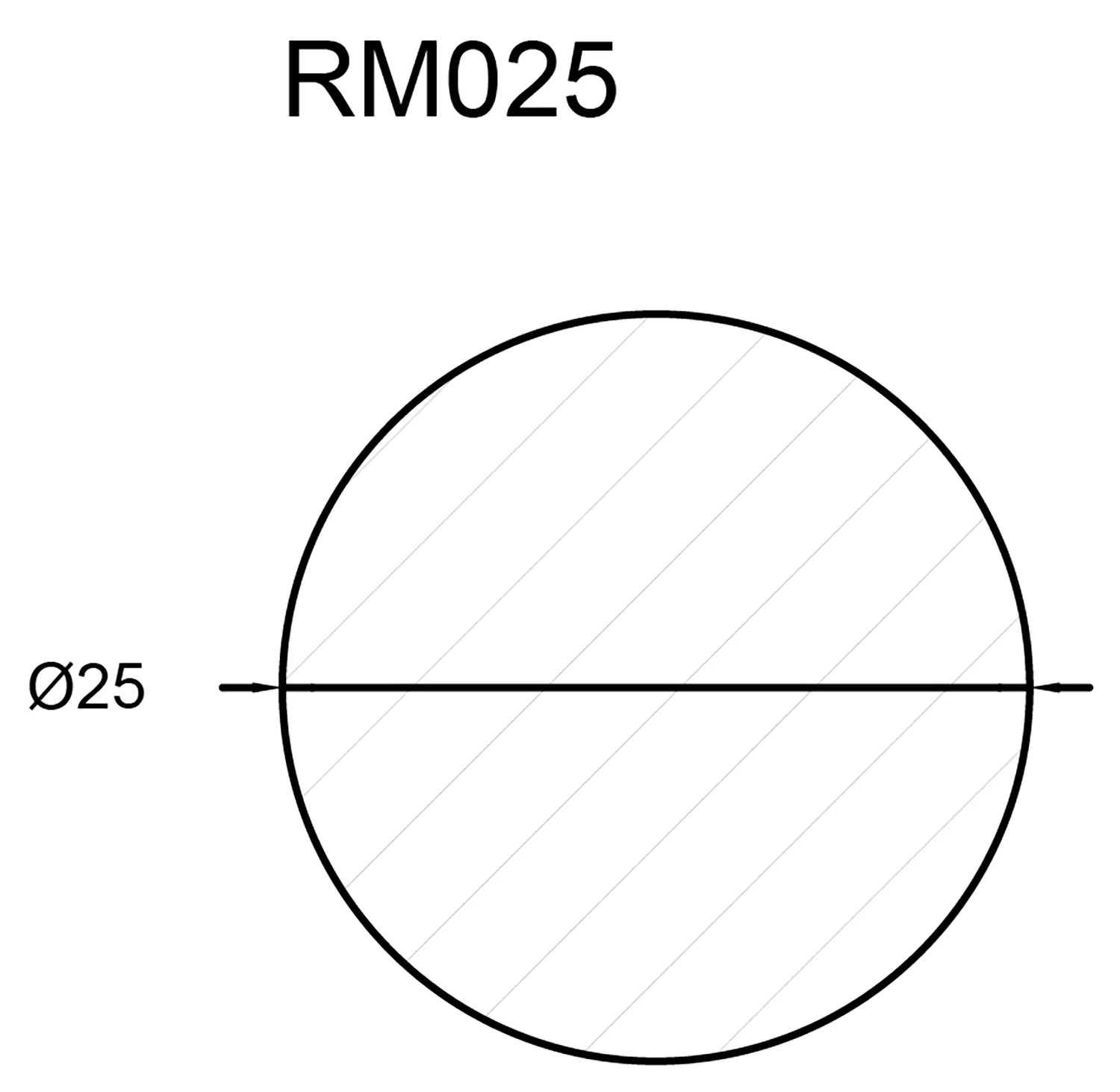 FN Neuhofer Rundstab glatt 190 cm 25 x 25 mm